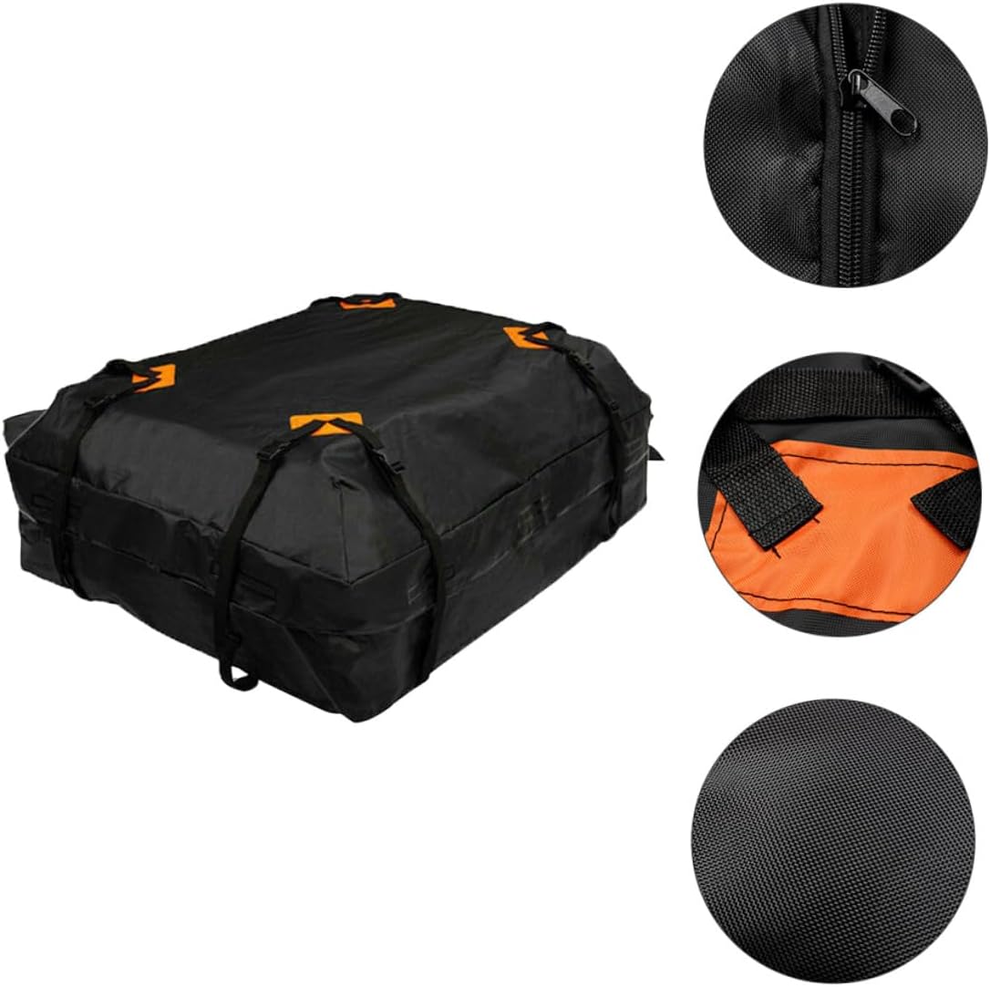 CHILDWEET Waterproof 600d Oxford Car Roof Bag, Auto Rooftop Cargo Carrier with UV Protection and Dustproof, Large Capacity Storage Bag for SUV and Vehicle Travel
