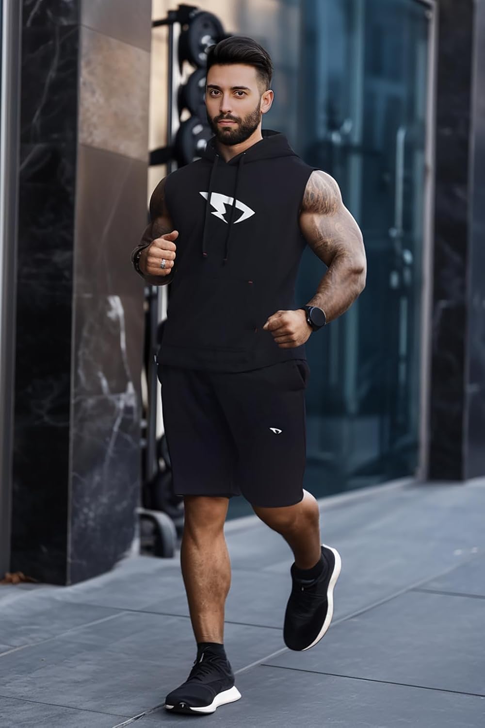 DITOK Sleeveless Hoodies for Men Tank Tops Boxing Hoodies Gym Muscle Cut Off T Shirts for Bodybuilding Athletic Training - Image 5