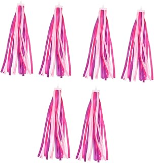 BESPORTBLE 3 Pares De Fita De Fita De Bicicleta Para Enfeites Fita De Glitter Apertos De Guidão De Bicicleta Vaporizadores De Arco-Íris Borlas Para Scooter Fita De Bicicleta Flâmulas Apertos