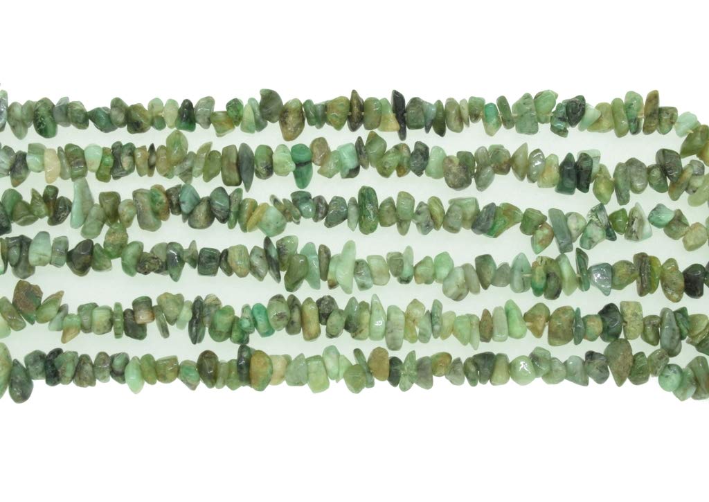 Natürliche Smaragd-Edelstein-Perlen zur Schmuckherstellung, freie Form, Smaragdspäne, je 25 Stränge à 86,4 cm Länge