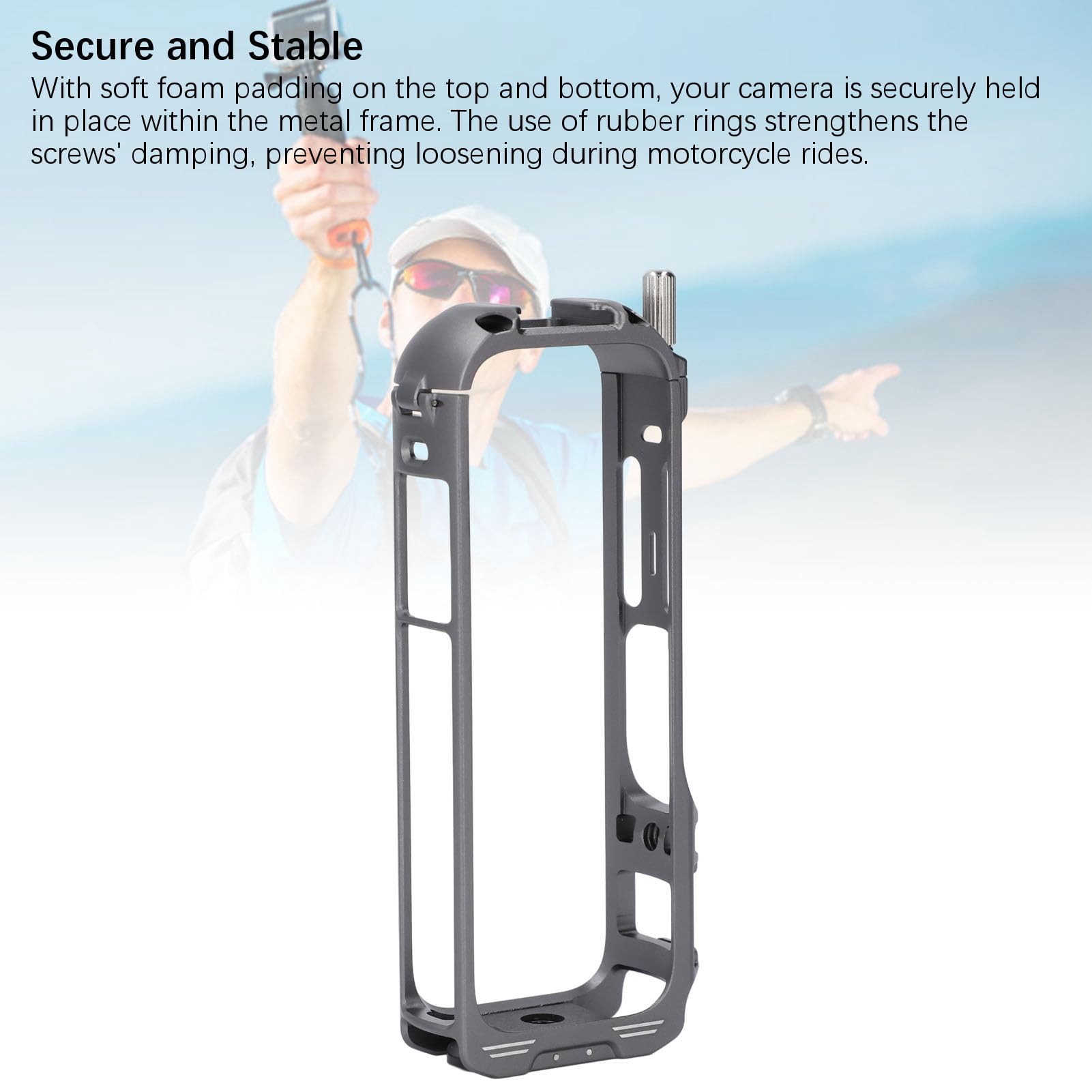 TARSHYRY Custodia per Fotocamera, Lega di Alluminio in Gabbia e Silicone con Imbottitura in Schiuma Morbida Custodia per Fotocamera Azione