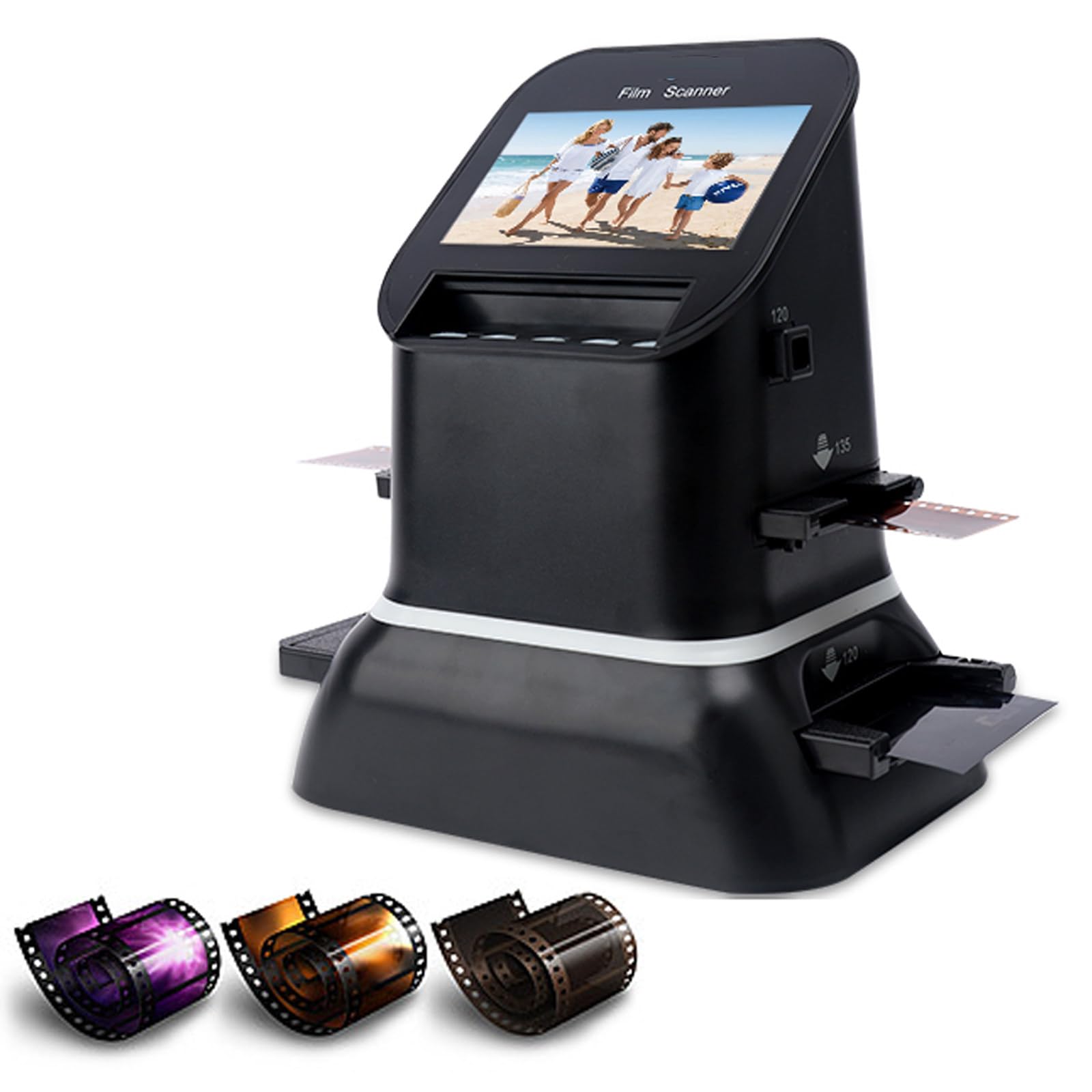 Escáner Digital de películas y Diapositivas de Alta resolución:Convierte Negativos y Diapositivas de 35 mm,135 mm,126 mm y 127 mm a 1080p.Conversor digitalizador de películas de 1200 dpi