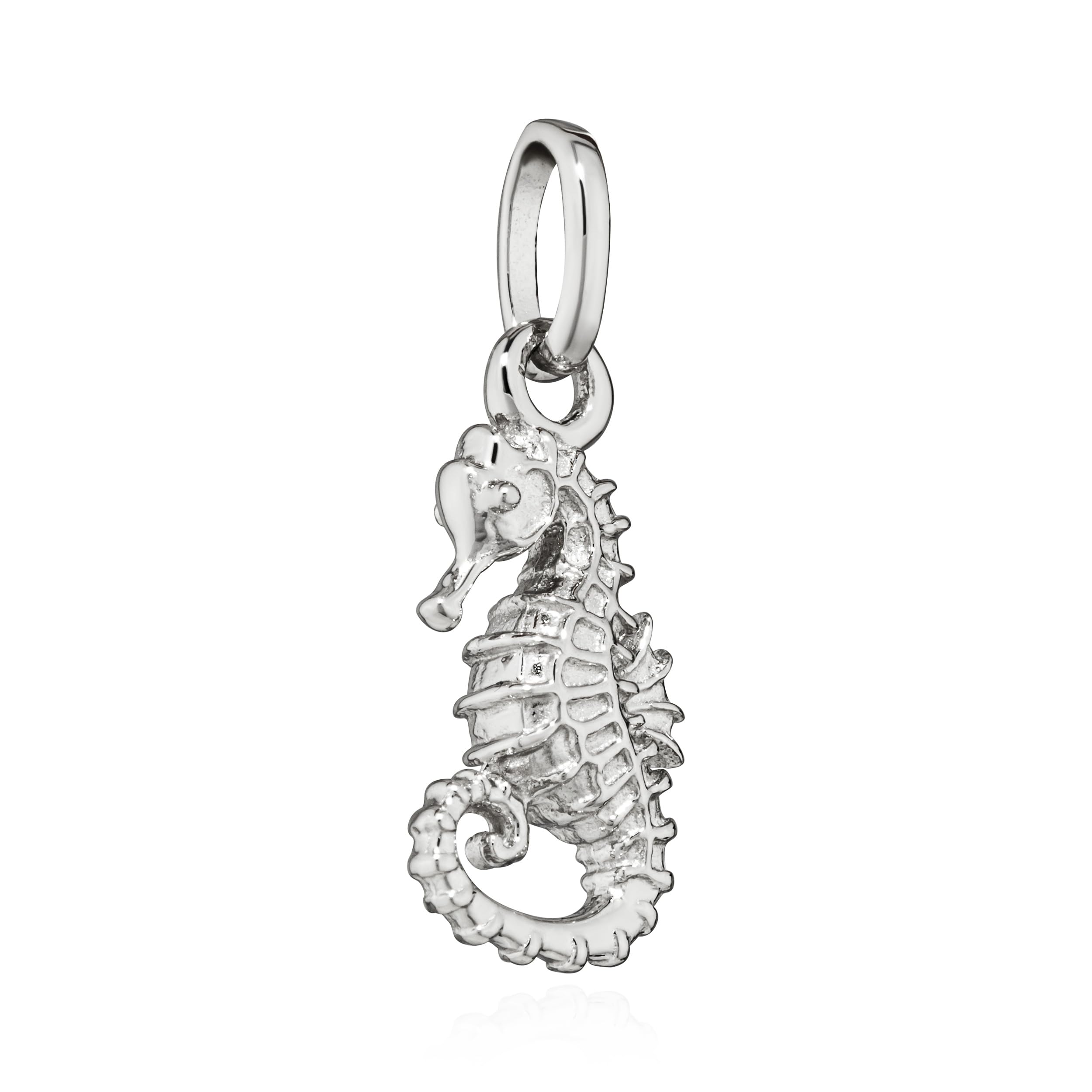 NKlaus catena donna ciondolo cavalluccio marino argento 925 21x9mm gioielleria motivo talismano amuleto 6810