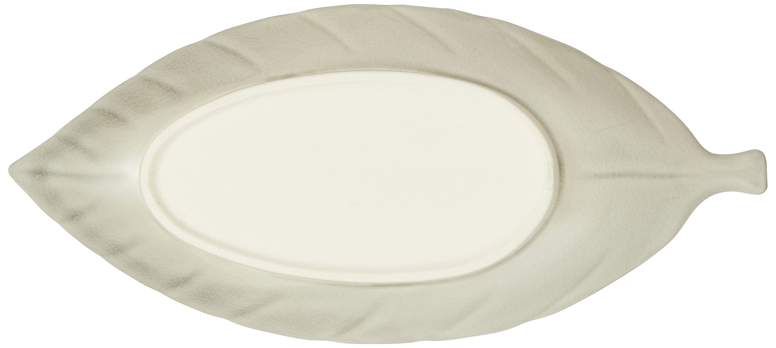 Amazon.co.jp: 瀬戸焼 江風窯 「 リーフ 」 プレート 皿 M 約28×13cm  