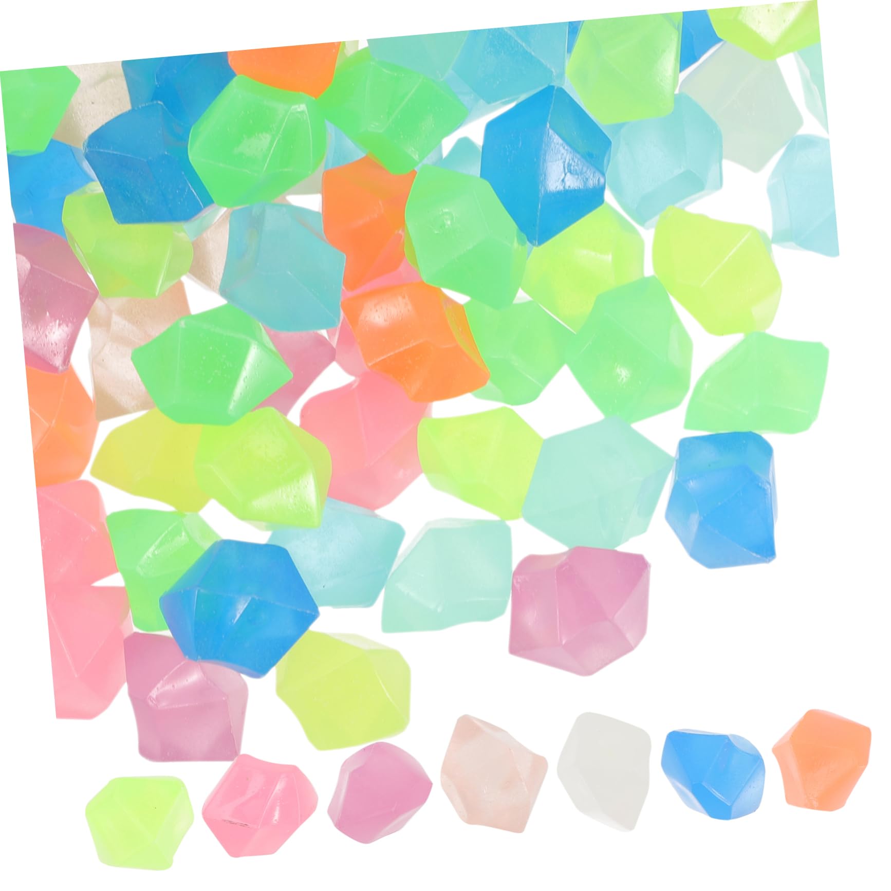 Yardenfun Aquarium Luminous Stones DIY Glowing Pebbles Black Fish Tank Rocks Bulk Crystals