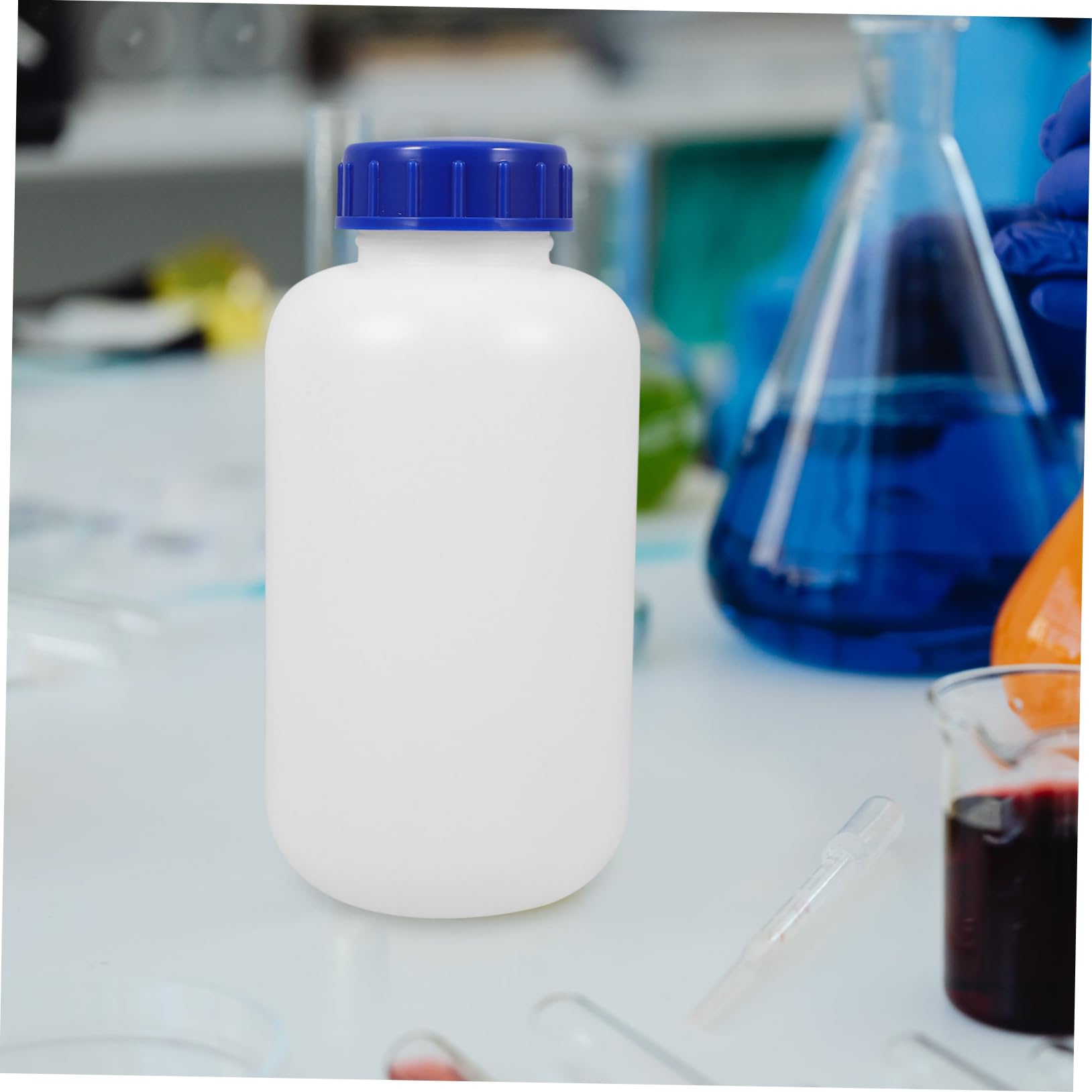 ULTECHNOVO 9pièces Bouteilles De Réactif Flacons Transparent Avec Couvercle Étanche Pour Laboratoire Et Applications Industrielles