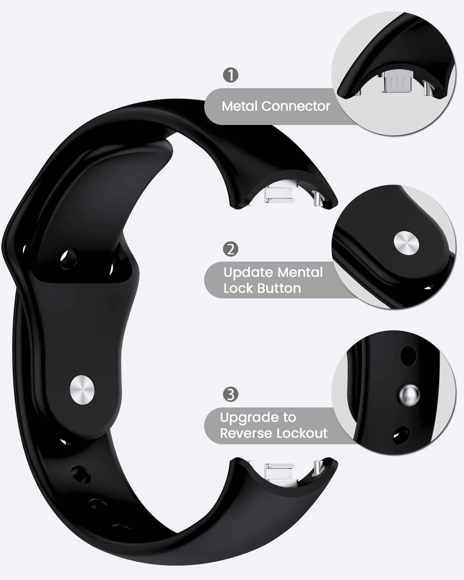 BABEJIA 3-10 Pezzi Cinturini Compatibili con Xiaomi Smart Band 10/9/8, Cinturino Morbidi e Sportivi, Traspiranti, Regolabili, A Sgancio Rapido