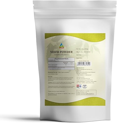 Miniatura 5 de HERBAL HILLS Neem Powder Azadirachta Indica  32 oz  Hoja de neem purahojas