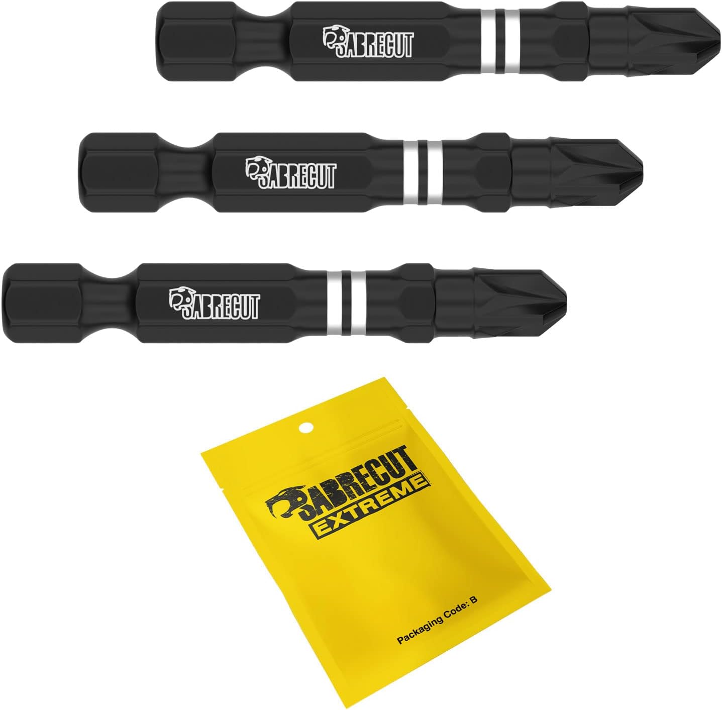 10 Embouts De Tournevis PH2 89 Mm SabreCut Pour Visseuse à Choc - Magnétiques, Compatibles DeWalt, Milwaukee, Etc.