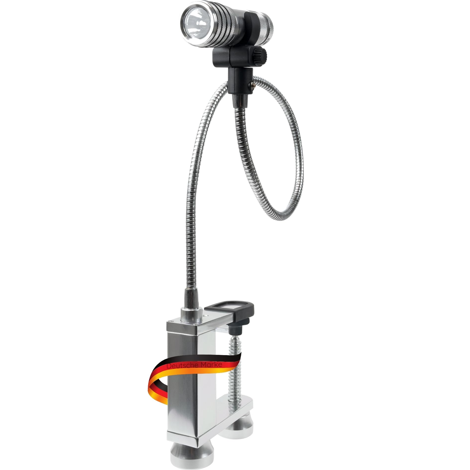 SCHWAIGER 658170 - Torcia elettrica per barbecue, luce da lavoro, a collo di cigno, a LED, girevole magneticamente