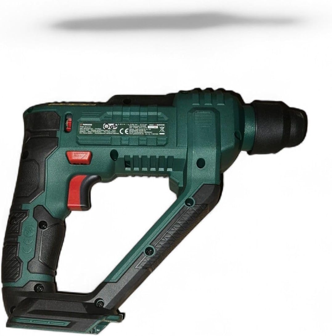 User operating the Parkside PABH 20-Li B2 Cordless Rotary Hammer Drill
