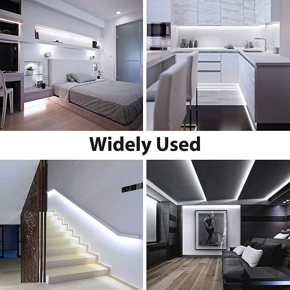 ZSLAIFU Confezione da 2 strisce luminose USB bianche da 5 V COB, flessibile, retroilluminazione a LED, per camera da letto, armadio, specchio cosmetico, illuminazione fai da te (0,9 m x 2)
