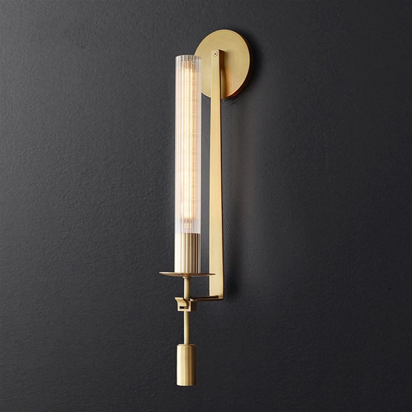 ZTCHSENZT Wall Sconces, Modern Wall Sconce, Post-Modern Light Luxury Copper Wall Lamp Living Room Study Sample Room Copper Decorative Wall Light, BO-2668,Onecolor