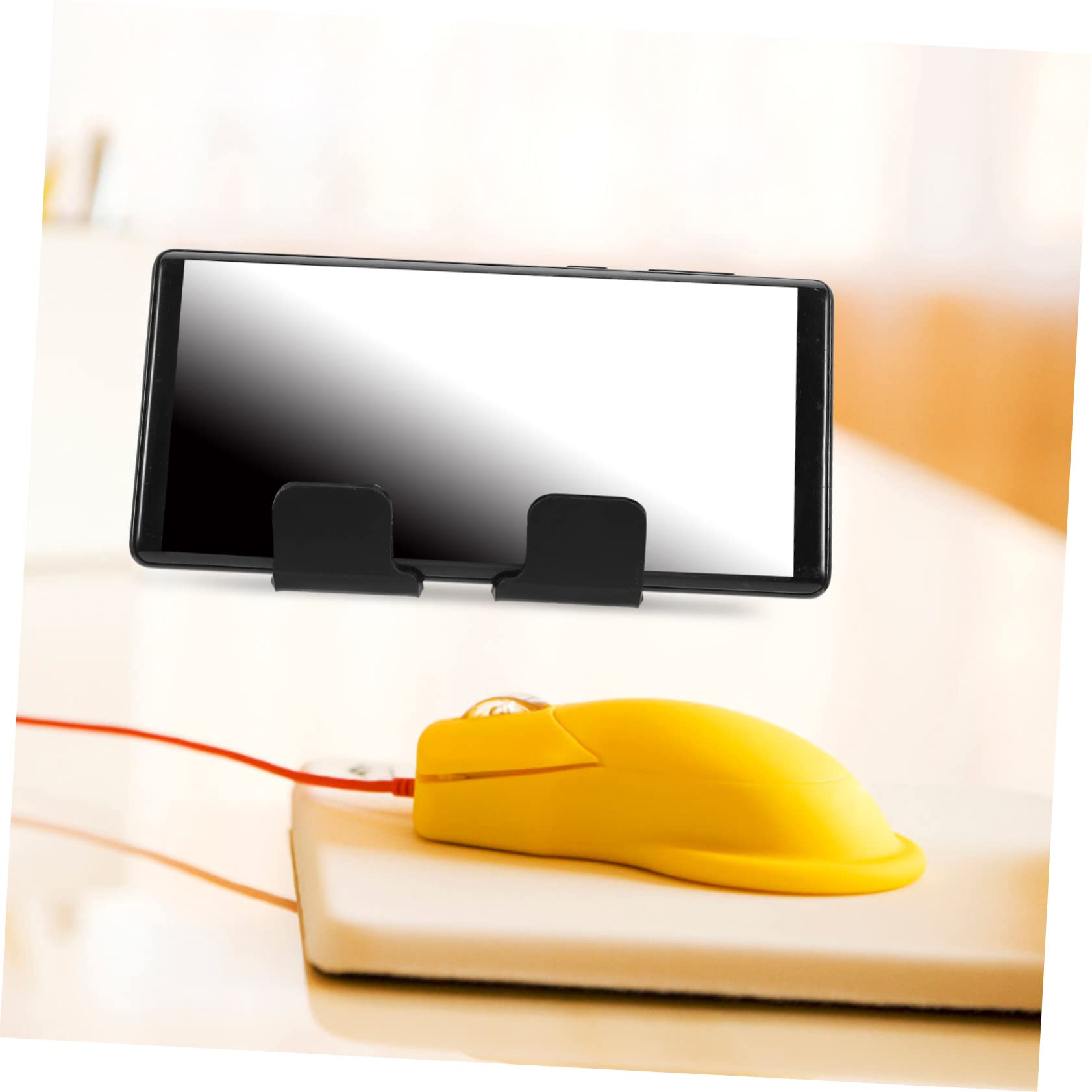 HEMOTON 5pezzi Supporto Telefonico Adesivo Da Parete Per Ricarica Supporto Per Smartphone e Piccole Tablet Facile Installazione Salvaspazio Per Casa e Ufficio