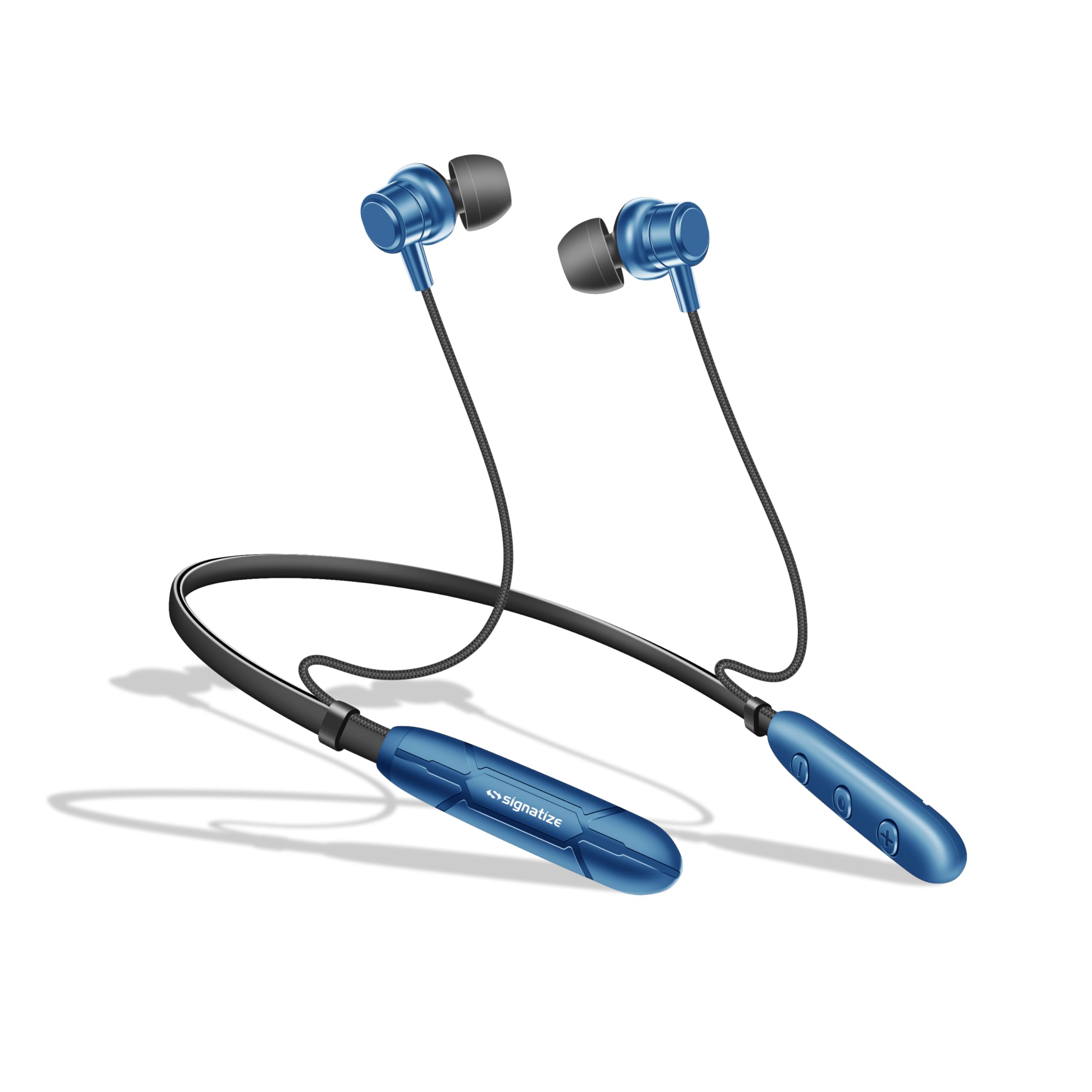 Bluetooth Neckband Earphones, Bluetooth V5.4, 25+ Hours Playtime, C-Type Fast Charging Port, Multi-Function Integrated Controls, Blue-image-23