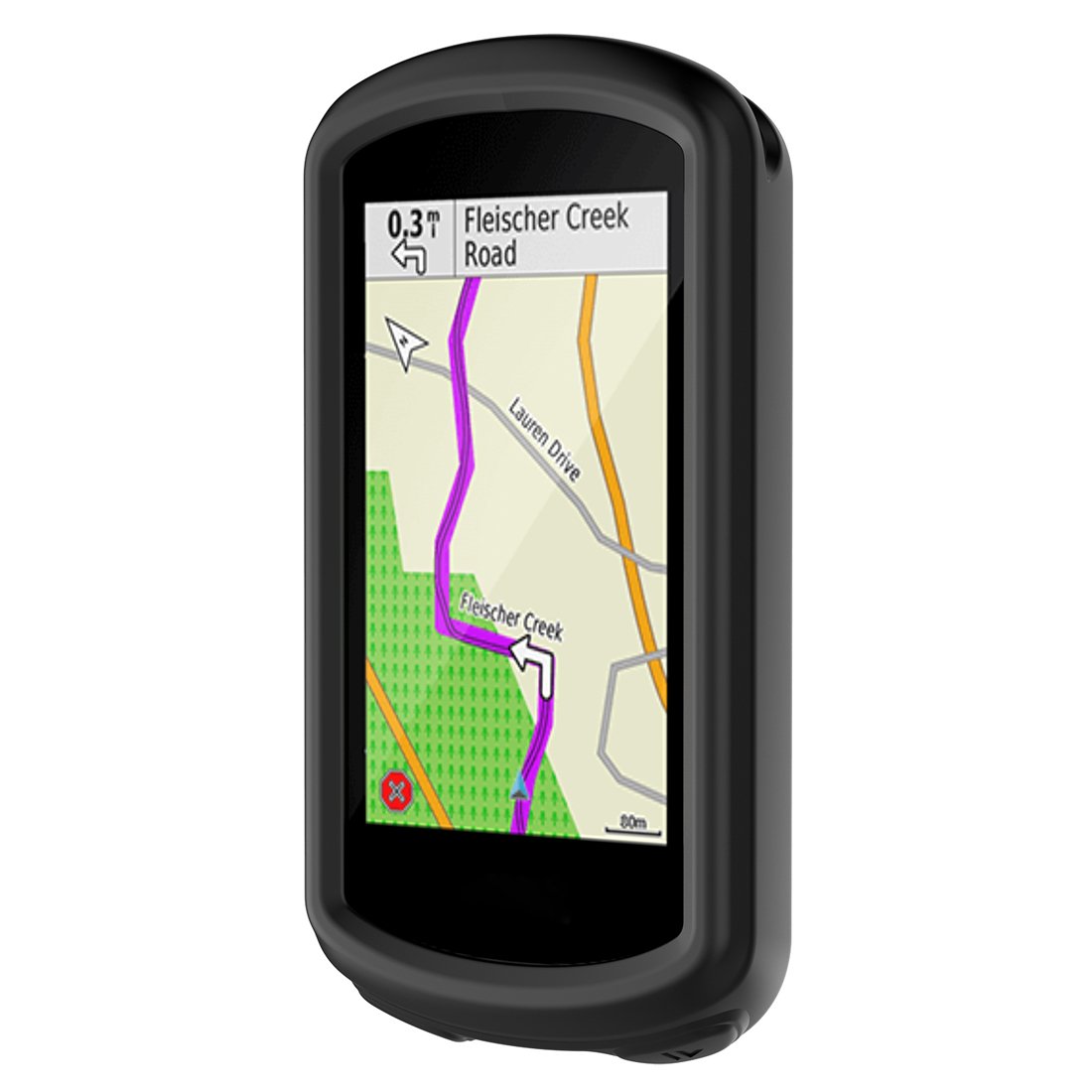 Custodia Protettiva In Silicone LOKEKE Per Garmin Edge 1030 - Morbida E Antigraffio - Colore Nero/Verde Menta - Facile Installazione
