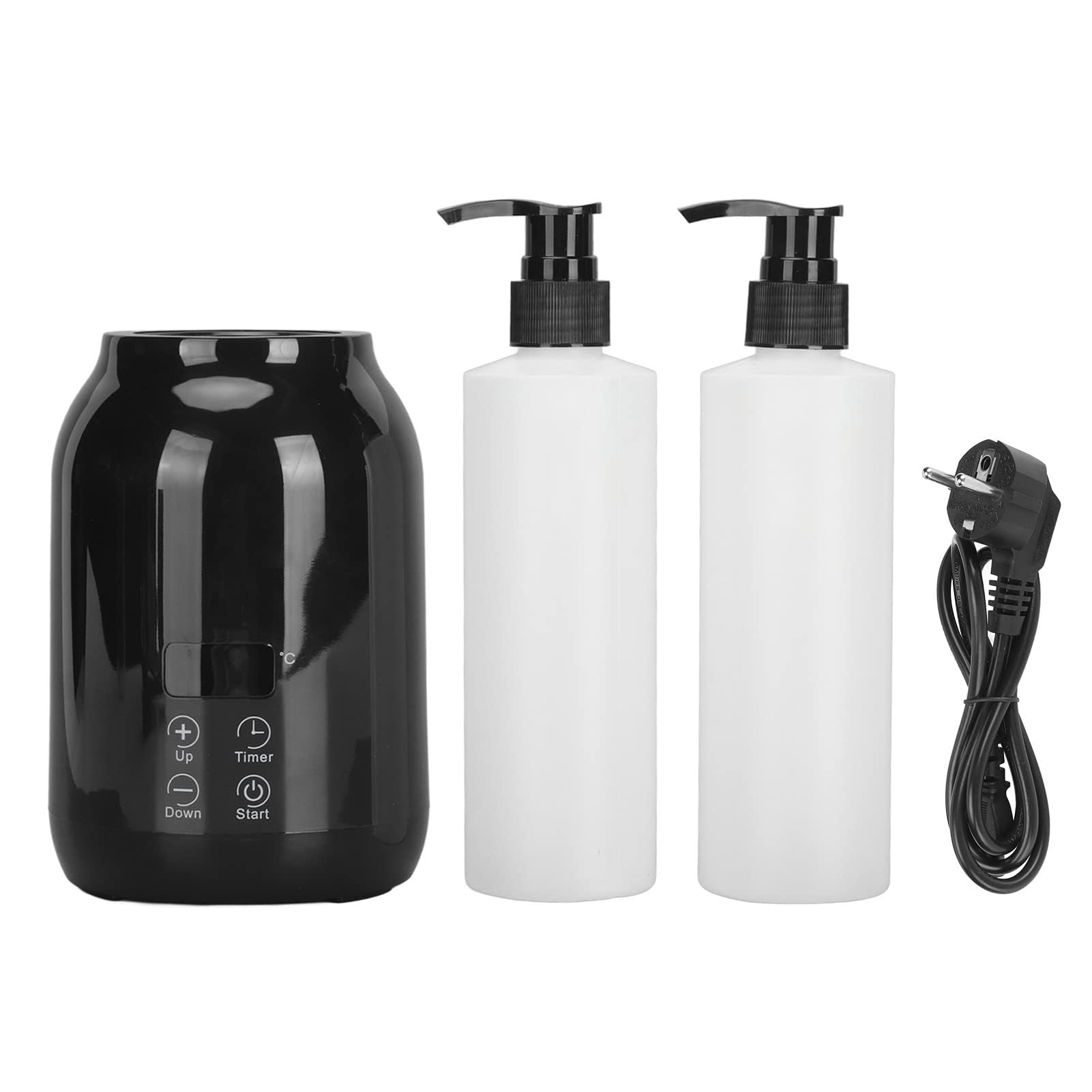 Chauffe-huile de Massage avec 2 Distributeurs de Bouteilles d'huile, Chauffe-bouteille de Lotion, Chauffe-lotion Essentiel Portable pour Massage à Domicile, Salon Professionnel,
