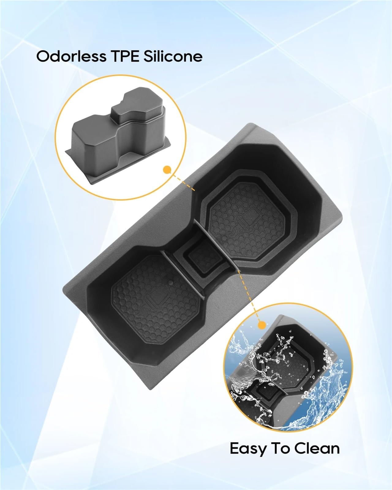 Plateau Rangement Console pour Duster 3 2024 2025 2026 Porte-gobelet Rangement Boîte Centrale Voiture(Black)