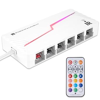Thermalright ARGB and Fan HUB X12 IR White ARGB/PWM Fan Hub Controller