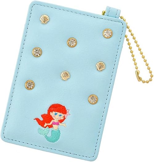 Amazon ディズニーストア 定期入れ パスケース アリエル Tiny Collection デコレーション 刺繍 大人ガーリー ディズニーストア シューズ バッグ