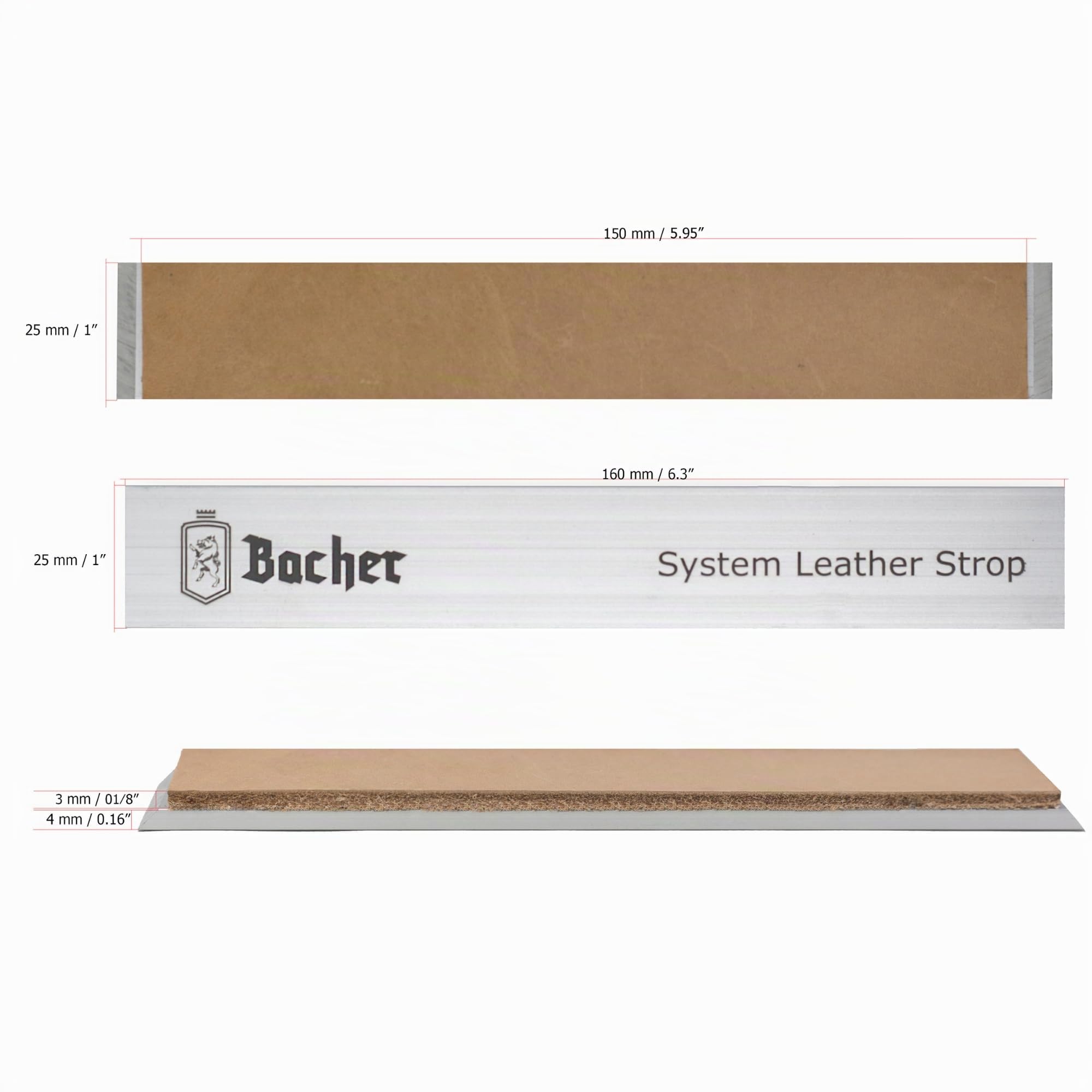Bacher set 8 pietre da affilatura ad asta 120-8000, coramella e 4 paste | Grana verificata da terzi | Cera d'api e lanolina nutrienti | 4 applicatori in pelle | Formato 150x25 mm | Cofanetto regalo