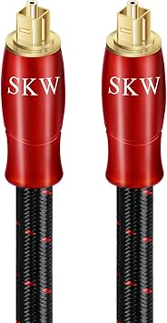 SKW Entry Level HC Series Digital Optical Audio Toslink to Toslink Cable 3.2ft/1M