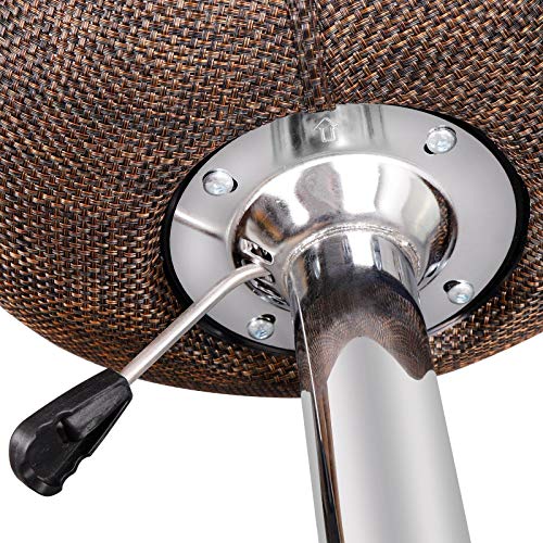 Homgarden Rattan Wicker Bar Stool Modern Adjustable Open Back 360° Swivel Pub Bucket Seat Patio Barstool (2) #TOP5