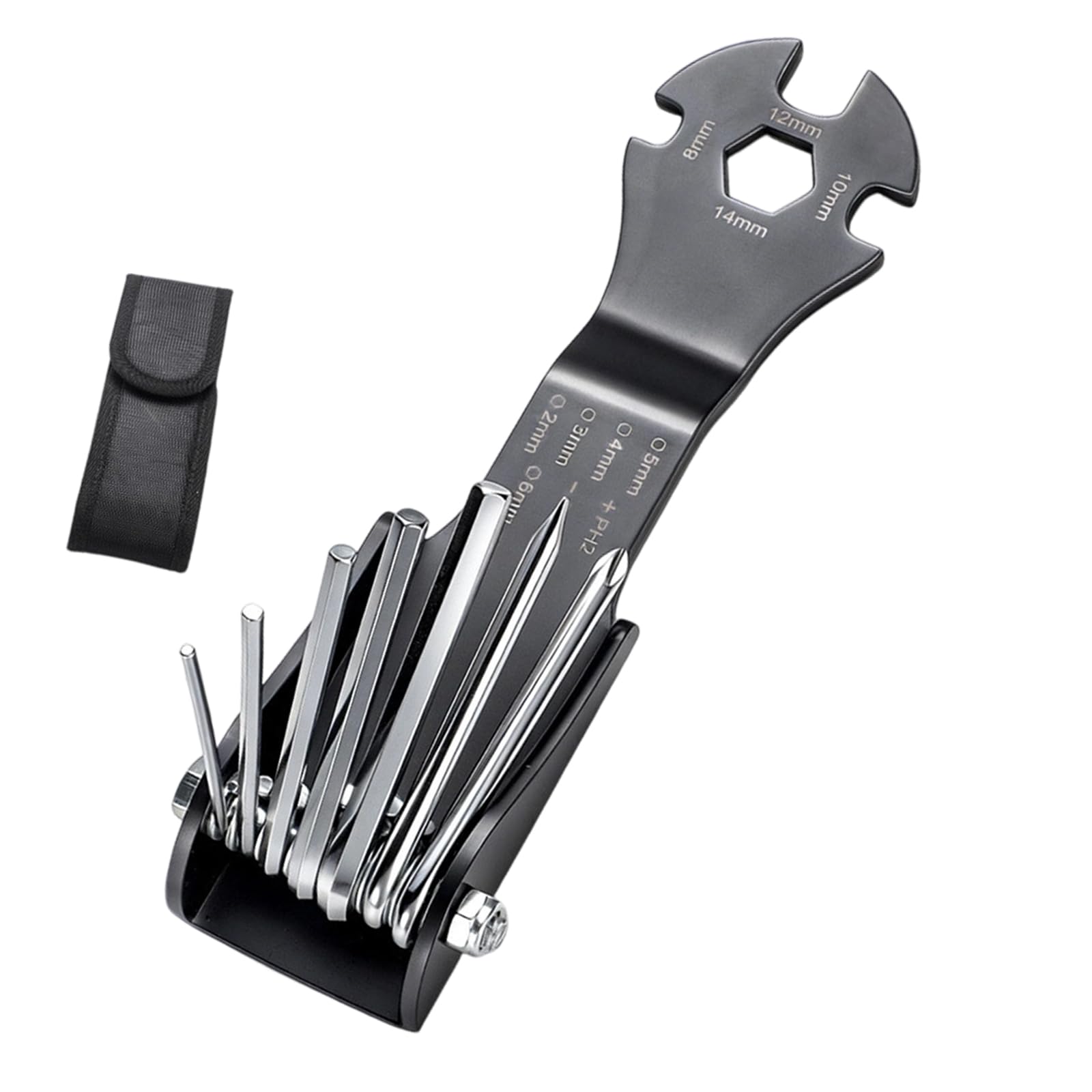 Kaccde Allen Screw Wrench 11 In 1 Foldable Set High Hardness Steel Hexagonal For Machine Repair And Home Improvement Tasks Foldable Screwdriver