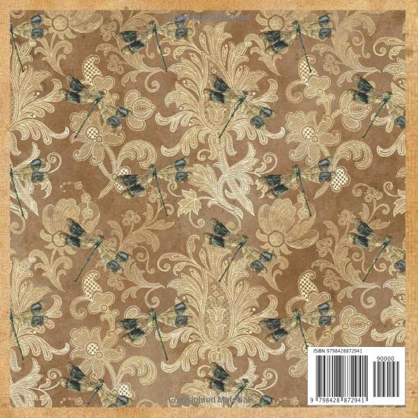 scrapbook paper vintage sunflower wild dragonflies double sided crafting pad for scrapbooking supplies & dragonfly junk journal 14 decorative sheet ... &card making & DIY project: papercraft image 3