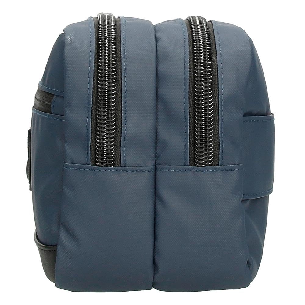 Pepe Jeans Hoxton Trousse de toilette Deux compartiments Bleu 26 x 16 x 12 cm Polyester, bleu, Talla única, Trousse à deux compartiments