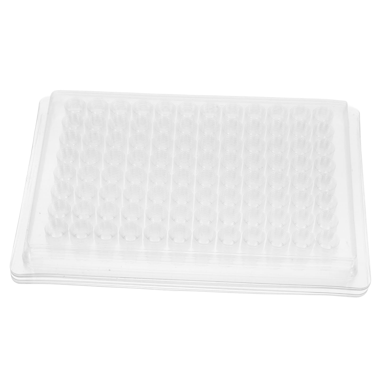 Gatuida Piastra per Coltura Tissutale 96 Pozzi in Pvc Monouso 100 Pezzi Resistente e Facile da Usare per Laboratorio Biologico