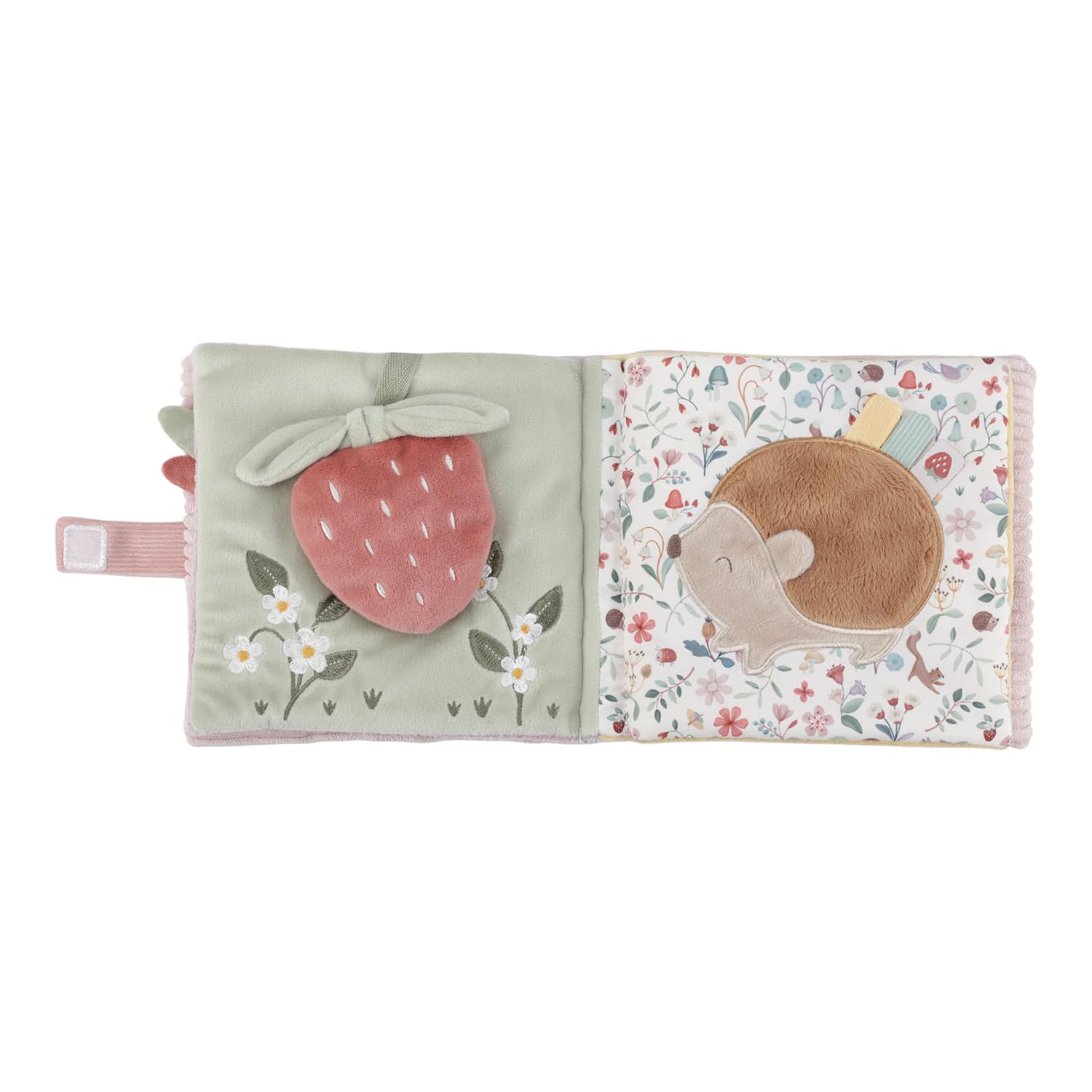 Little Dutch 9007 Livre d'activités en tissu Motif jardin de fées Rose
