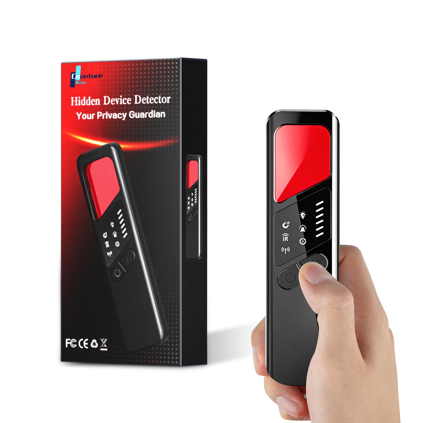 7-in-1 Hidden Camera Detectors,Bug Detector, Hero Privacy Pen, rf Detector,GPS Tracker Detector,Anti spy Detector,Listening Device Detector in Travel,Car,Office,Hotel to Protect Privacy（ Black）