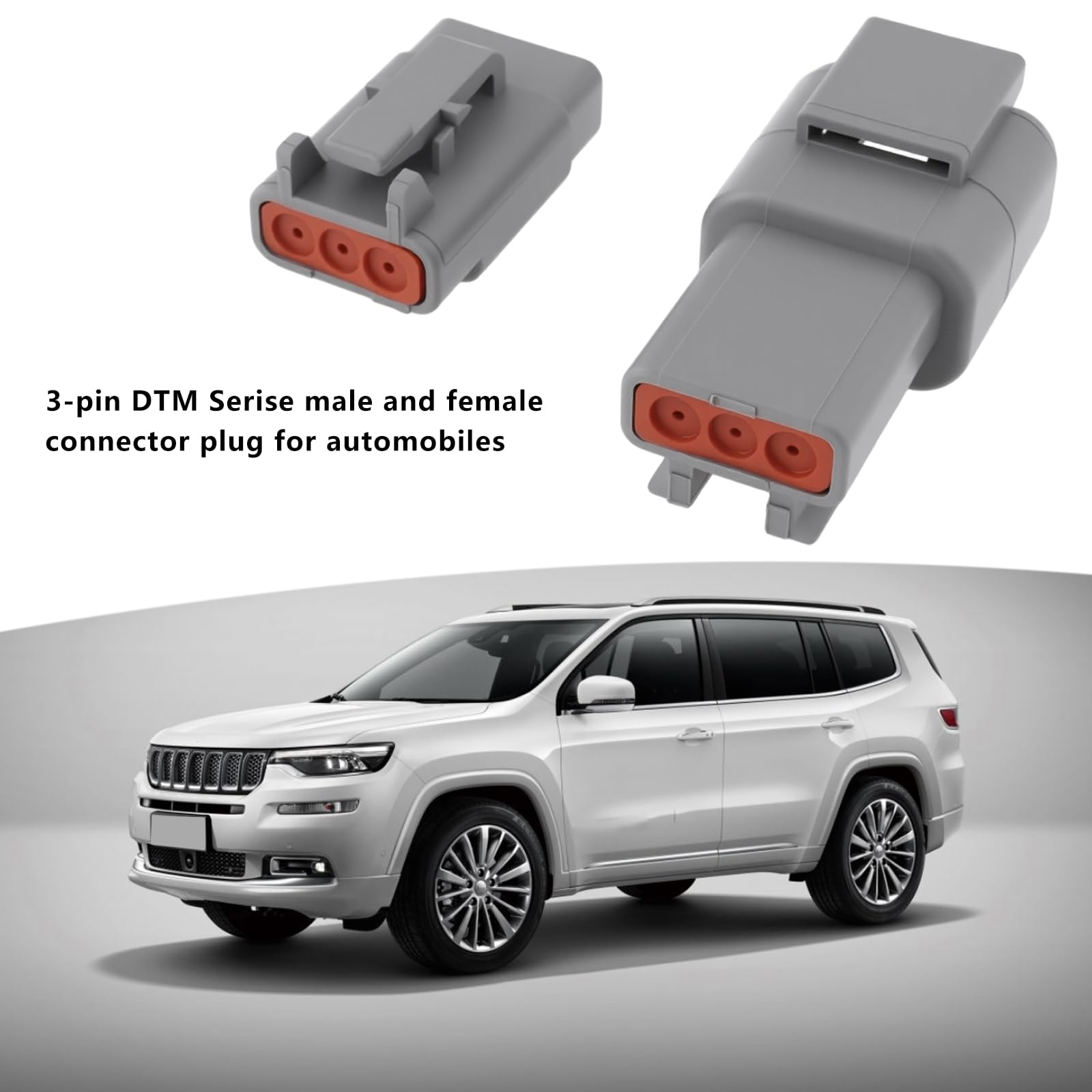 EMSea 4PCS DTM Series 3 Pin Way Male And Female Connector Kit With Wedgelocks and Terminals DTM04-3P DTM06-3S for Automotive Electrical Systems - Image 2