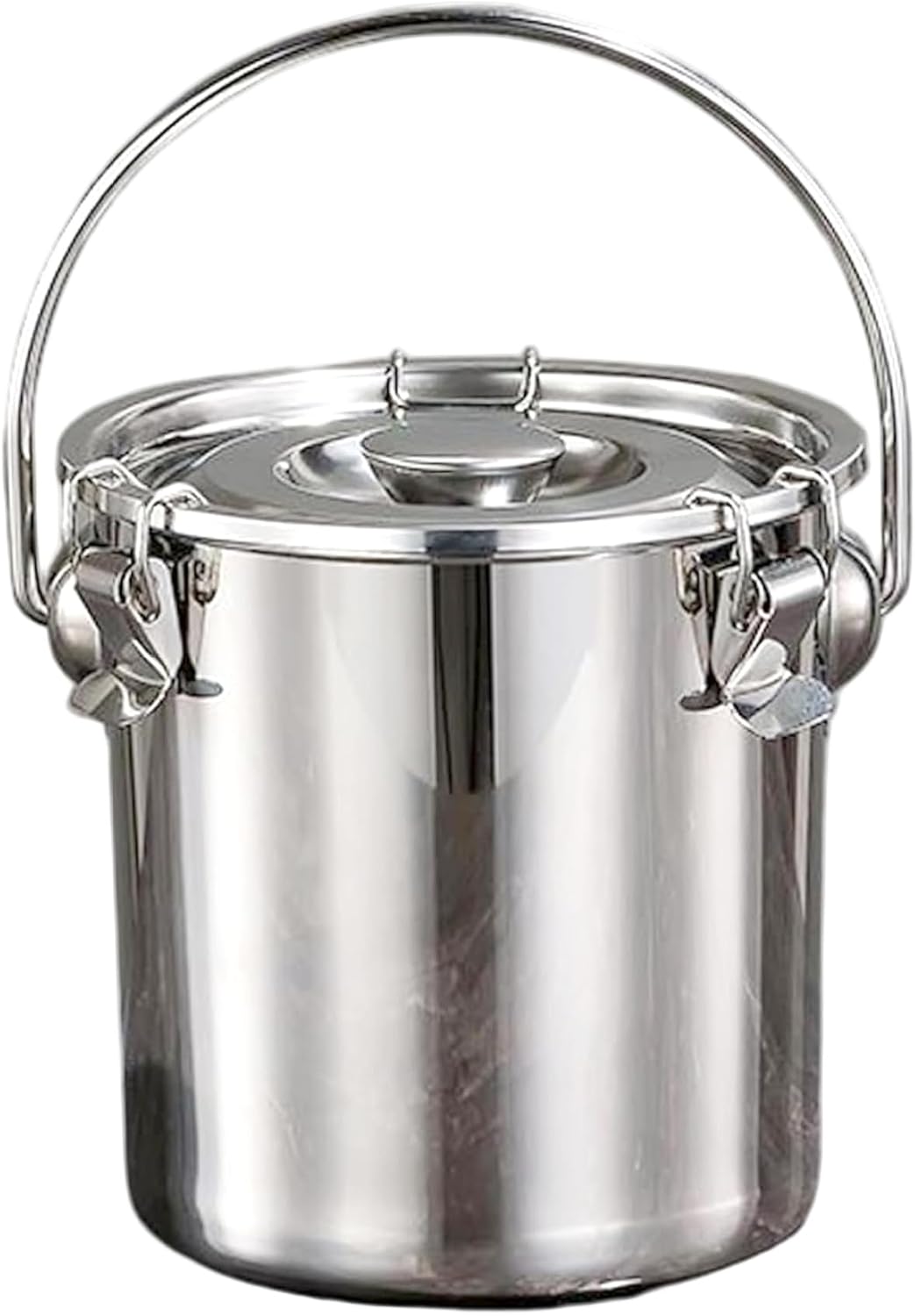 Metal Container Stainless Steel Containers with Lids, 3l Airtight Food Storage Container with Buckle & Handle Thick Milk Jug for Coffee Beans, Sugar, Rice