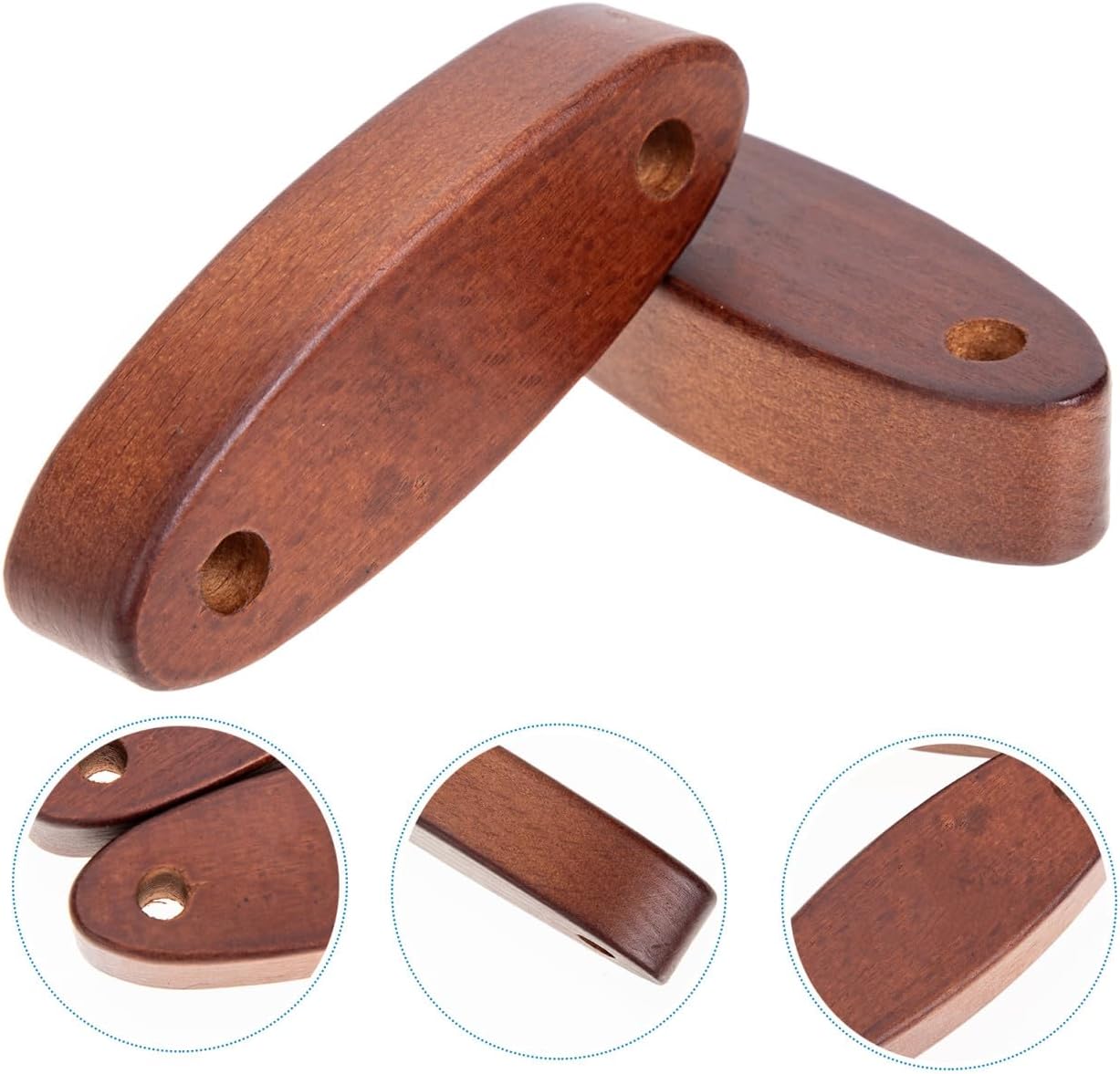 2Pcs Wooden Tent Rope Buckle Tensioner for Camping Outdoor Use Clothesline Adjuster Easy Pull Design for Backpacking and Hiking Gear