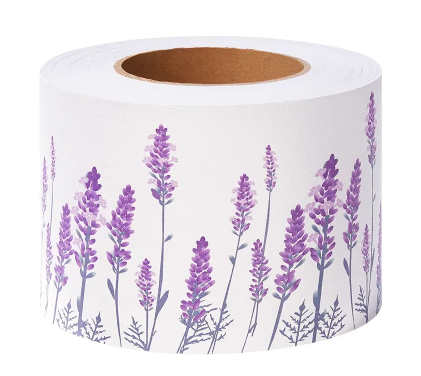 VisitRyl Bordüre selbstklebend Lavendel 10 cm x 500 cm zum Aufkleben für Wohnzimmer Küche Badezimmer Tapetenrahmen Abnehmbare Wasserdicht Bodenleiste Verdicken PVC Dekorative Bordüre