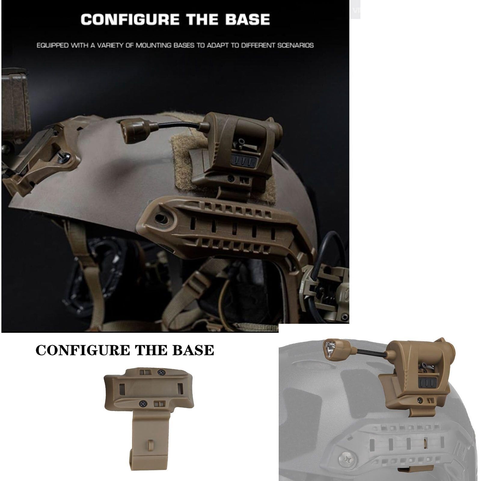 Ricarica USB Casco Tattico Esterno Luce Lampeggiante Di Sicurezza Luce Di Segnale Di Sopravvivenza Lampada Impermeabile - Foto 4