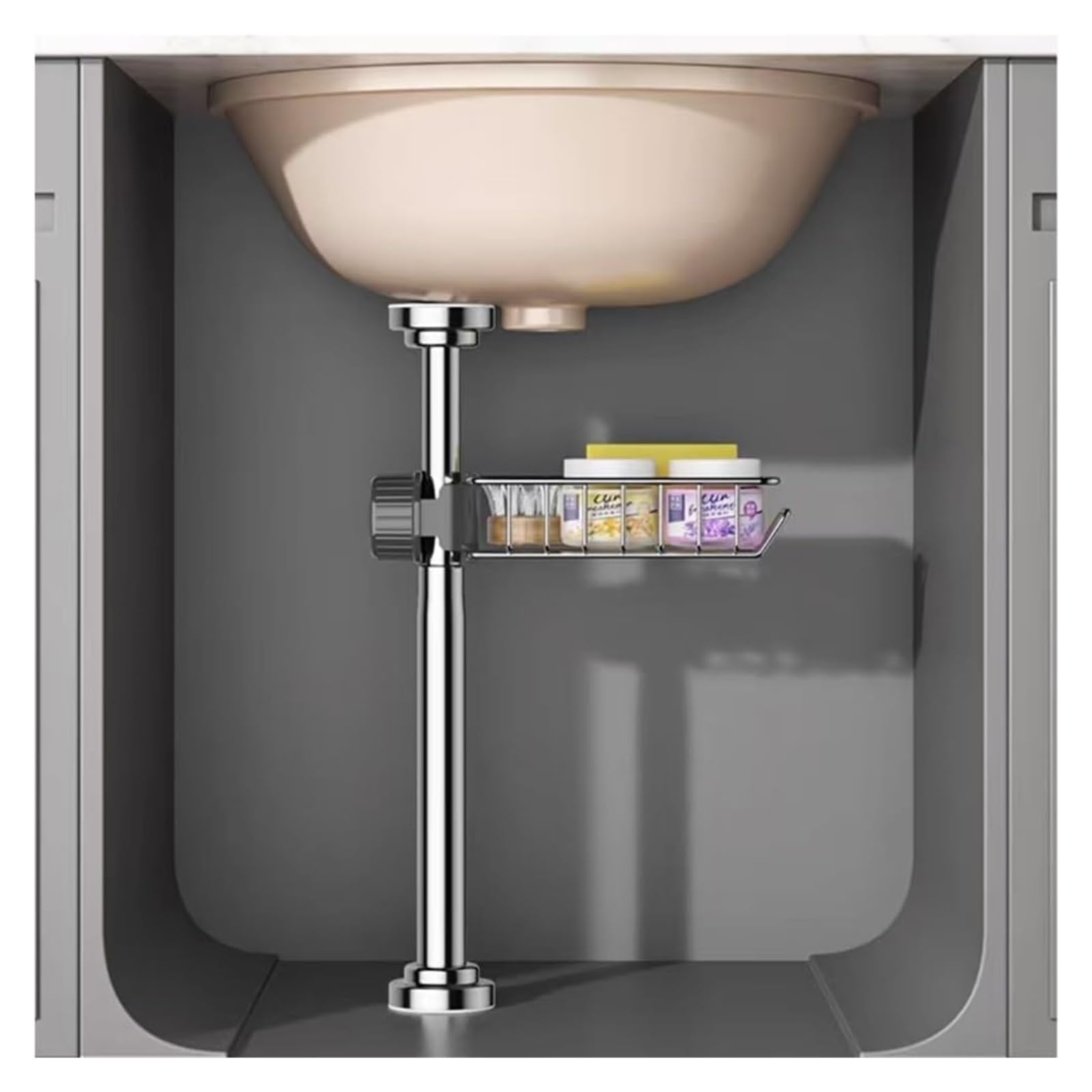 DHetyE Sink support legs Stainless Steel Adjustable Support Poles For Hand Basin(Height 40 70 cm(15.7" 27.6"))