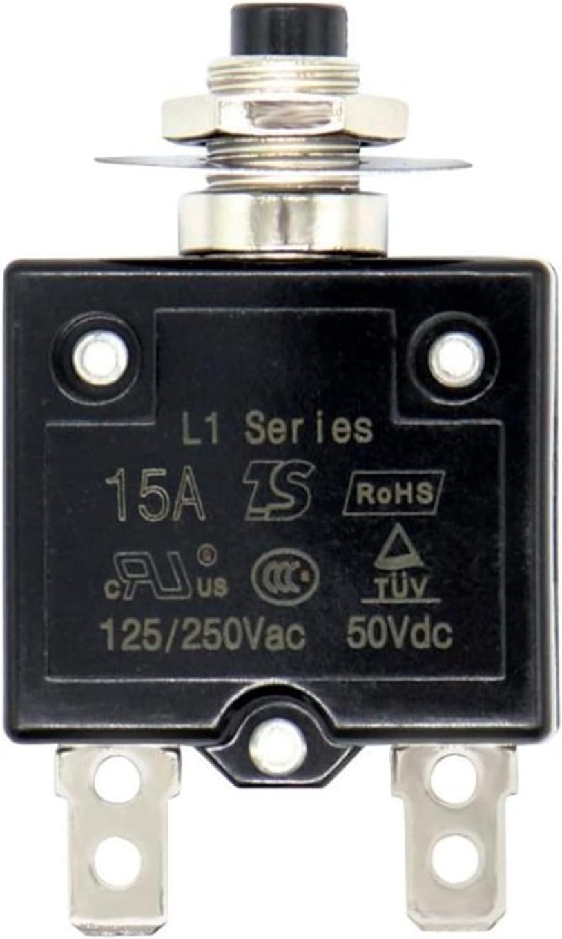Push Button Circuit Breaker Thermal Protection Moulded Case Resettable Push Button Circuit Breaker Overload Protector(Violet)