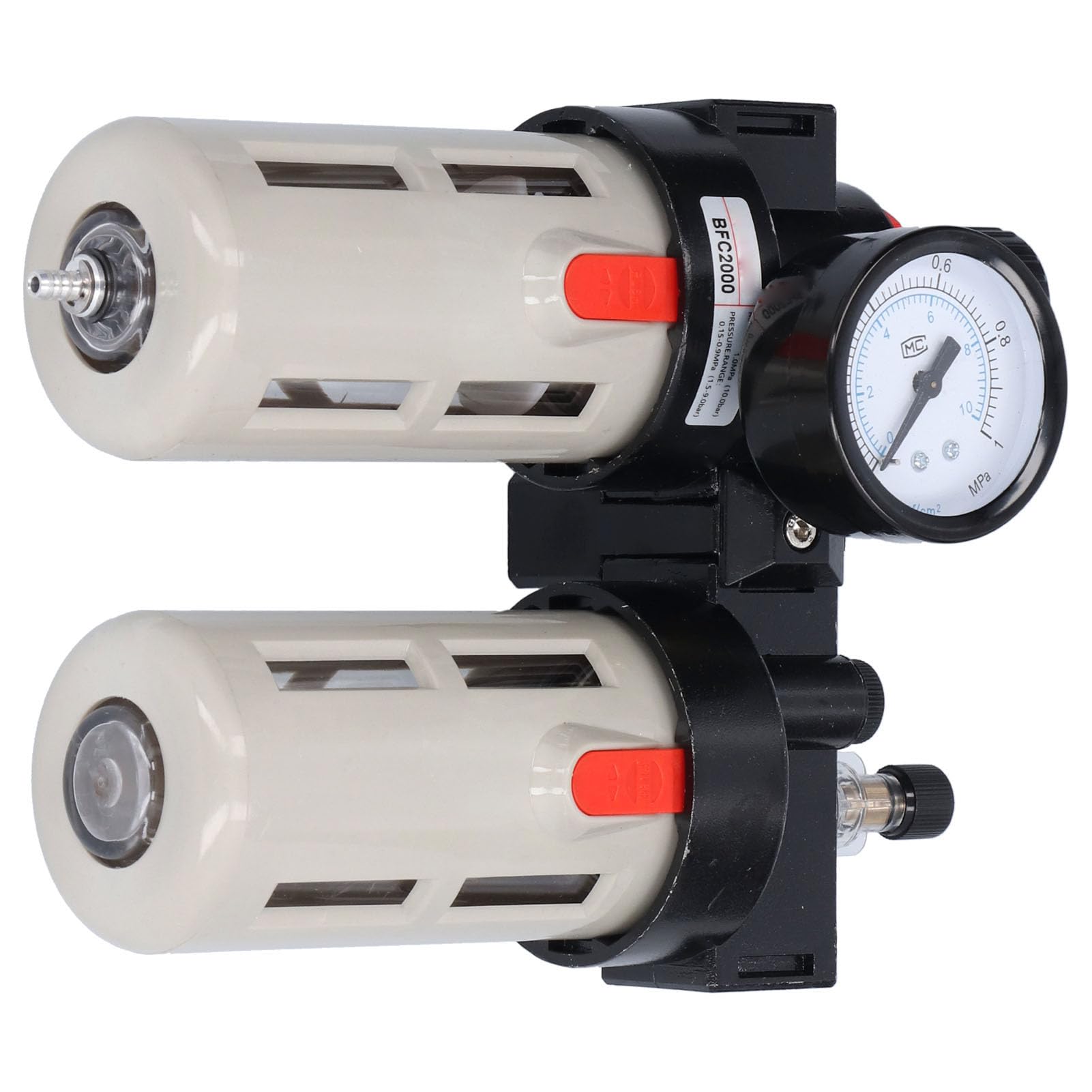 Fafeicy Sprężone Powietrze Filtr Regulator, 1/4 Cala NPT Stop Aluminium