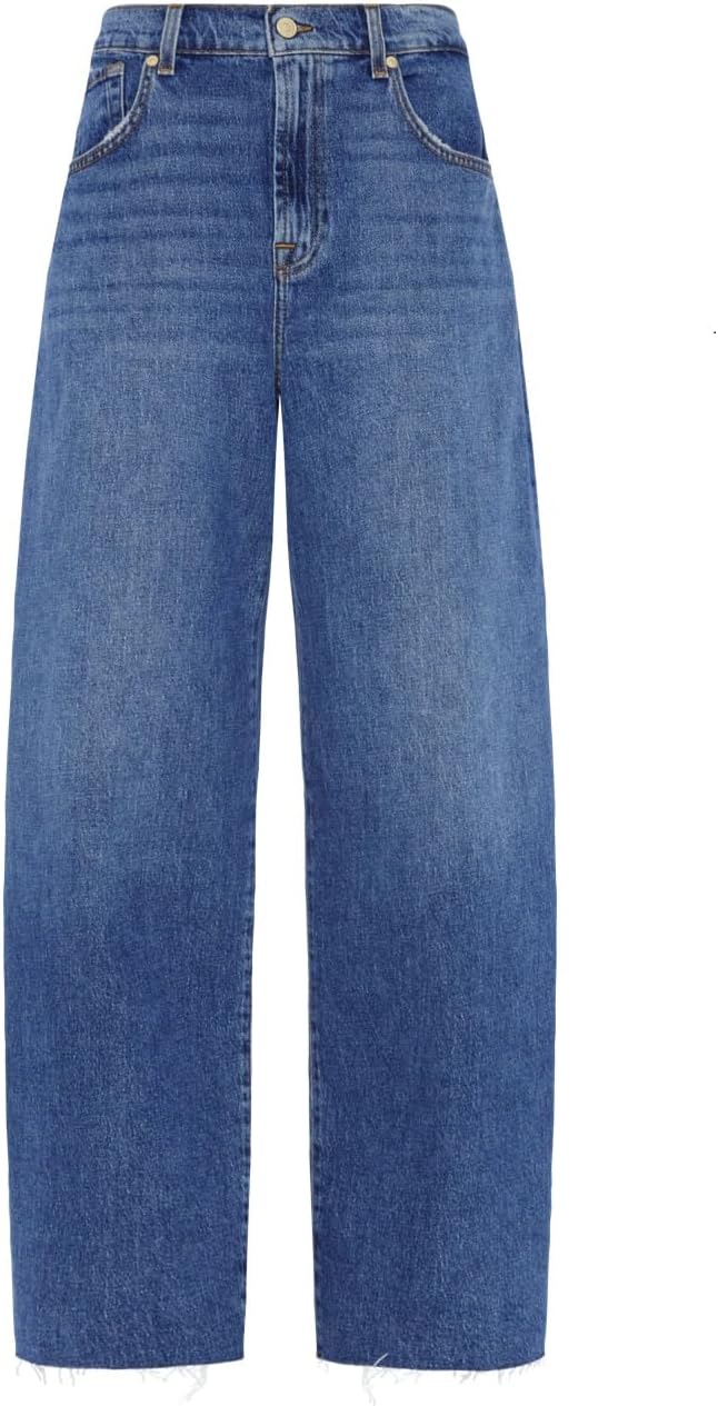 7 For All Mankind Women's Dojo Tailorless Mid-Rise Full Length Wide Leg Jeans - Image 6