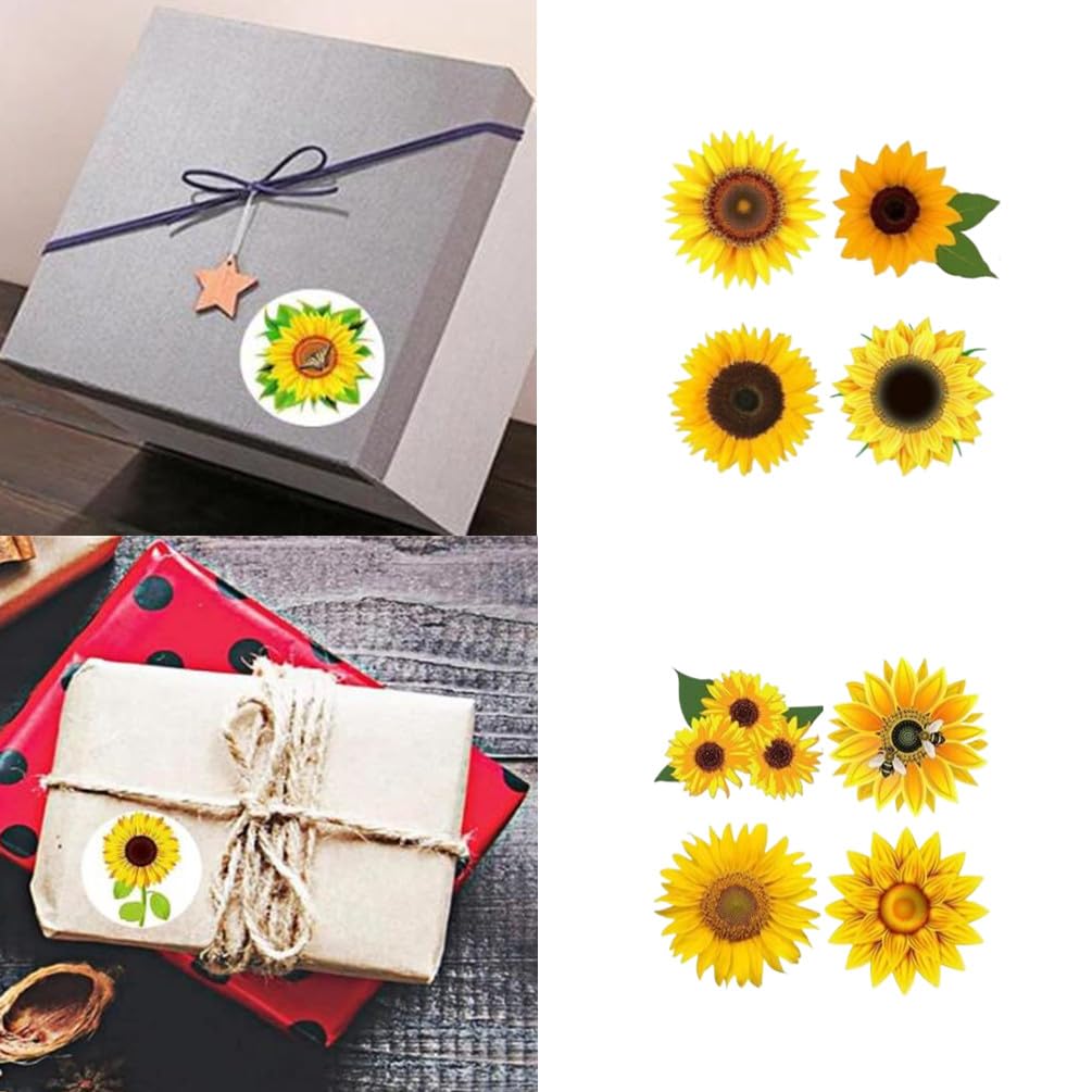 1000 Calcomanías De Agradecimiento De Girasol, 8 Diseños, Ca | Meses