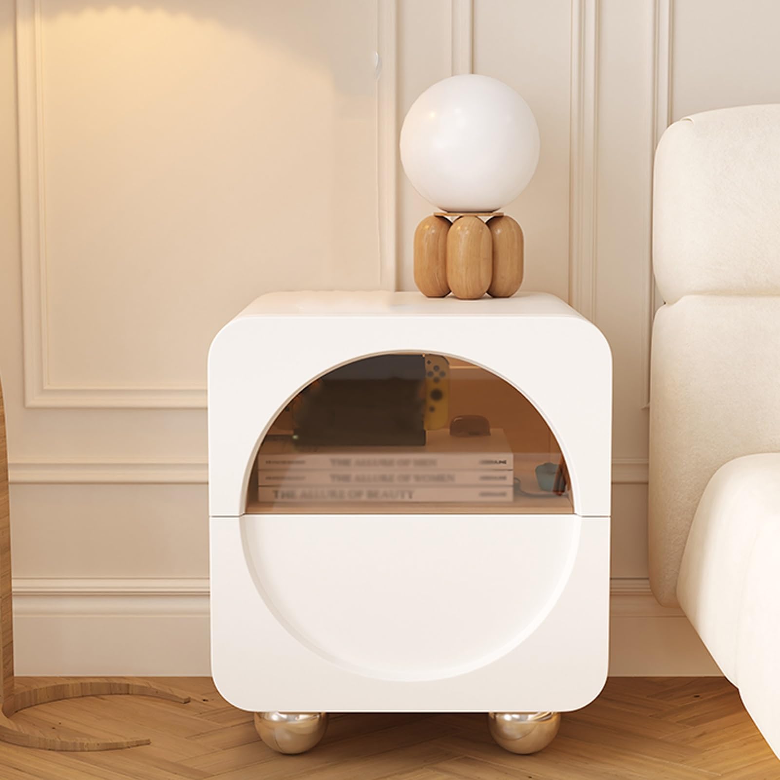 Table de chevet gain de place pour ranger vos affaires de nuit facilement