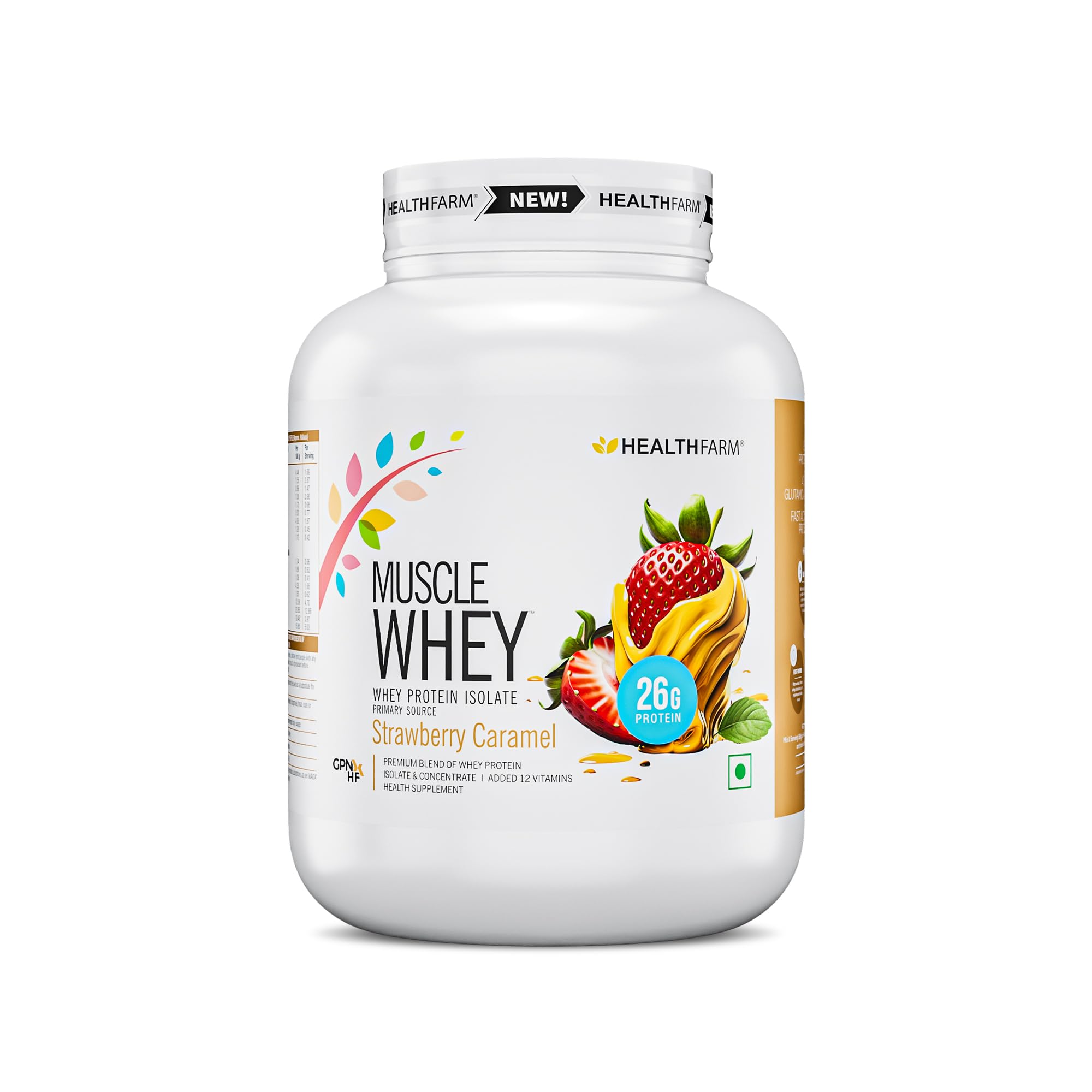 HEALTHFARM Muscle Whey Protein,Lab Tested For Purity| No Banned Substance(Strawberry Caramel,2Kg)-image-8