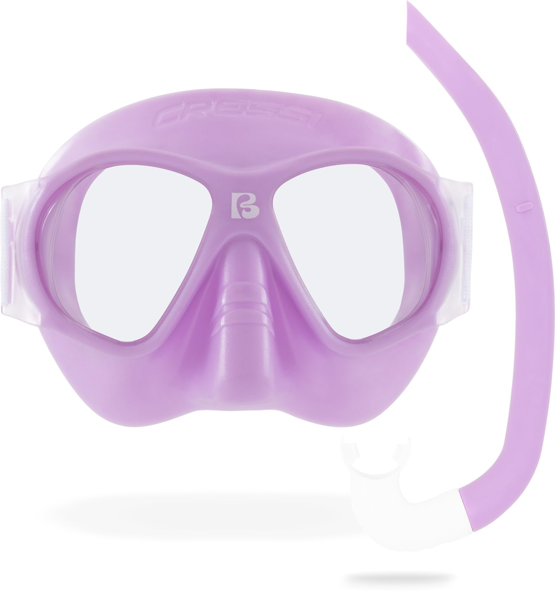 CRESSI since 1946 - Nautilus Combo Kid - Breezy Mask Separate Polycarbonate Lenses + Mini Vibe Snorkel TPR Tube Silicone Mouthpiece Ideal Snorkeling and Surface - Jelly Bubble - One Size - Kid