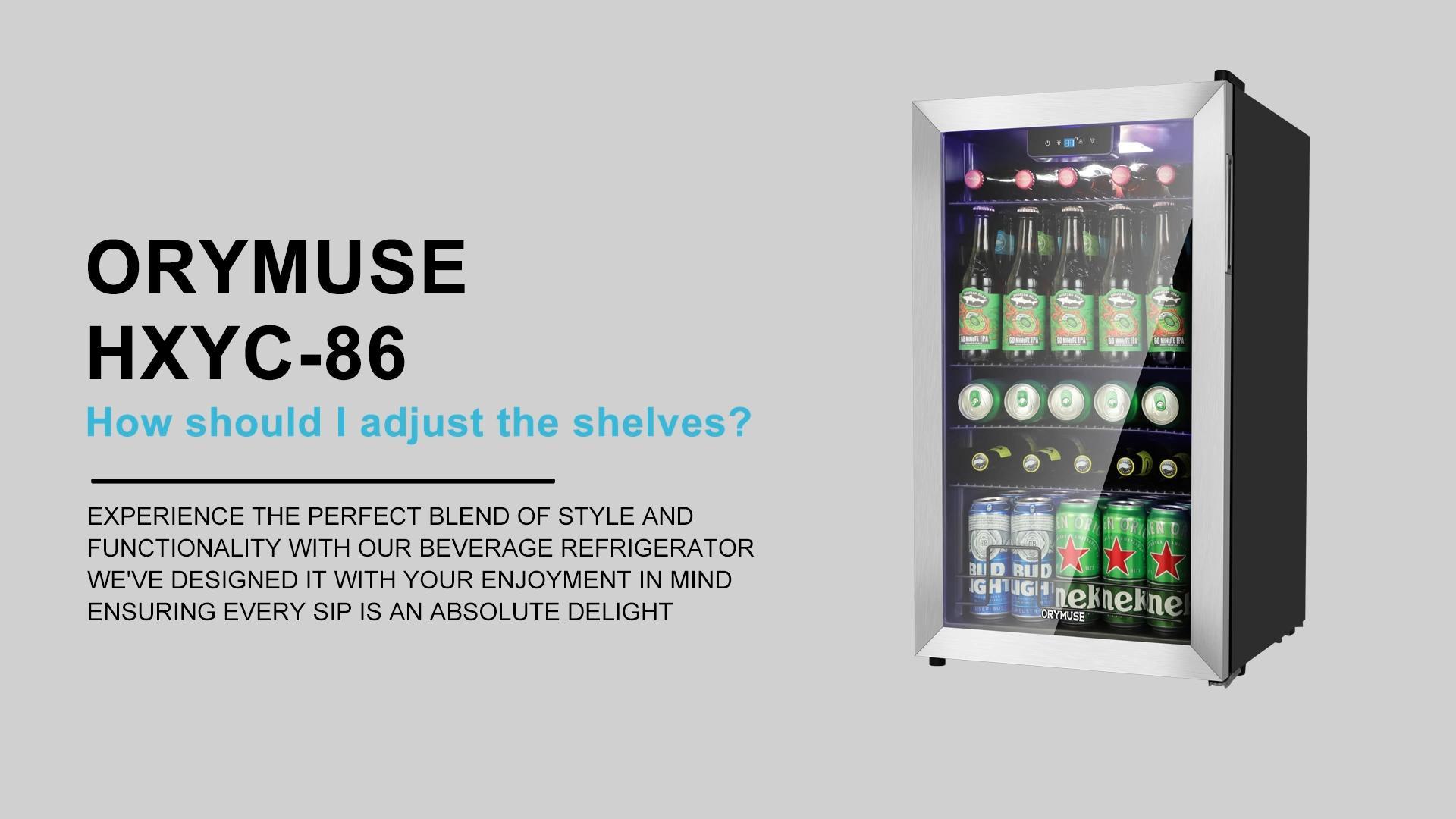 Image of ORYMUSE 3.2 Cu.Ft Beverage Refrigerator, 130 Can Mini Fridge with Glass Door & Digital Temperature Control, Compressor Cooling Freestanding Cooler for Soda, Beer, Wine, Home, Office & Bar - Silver