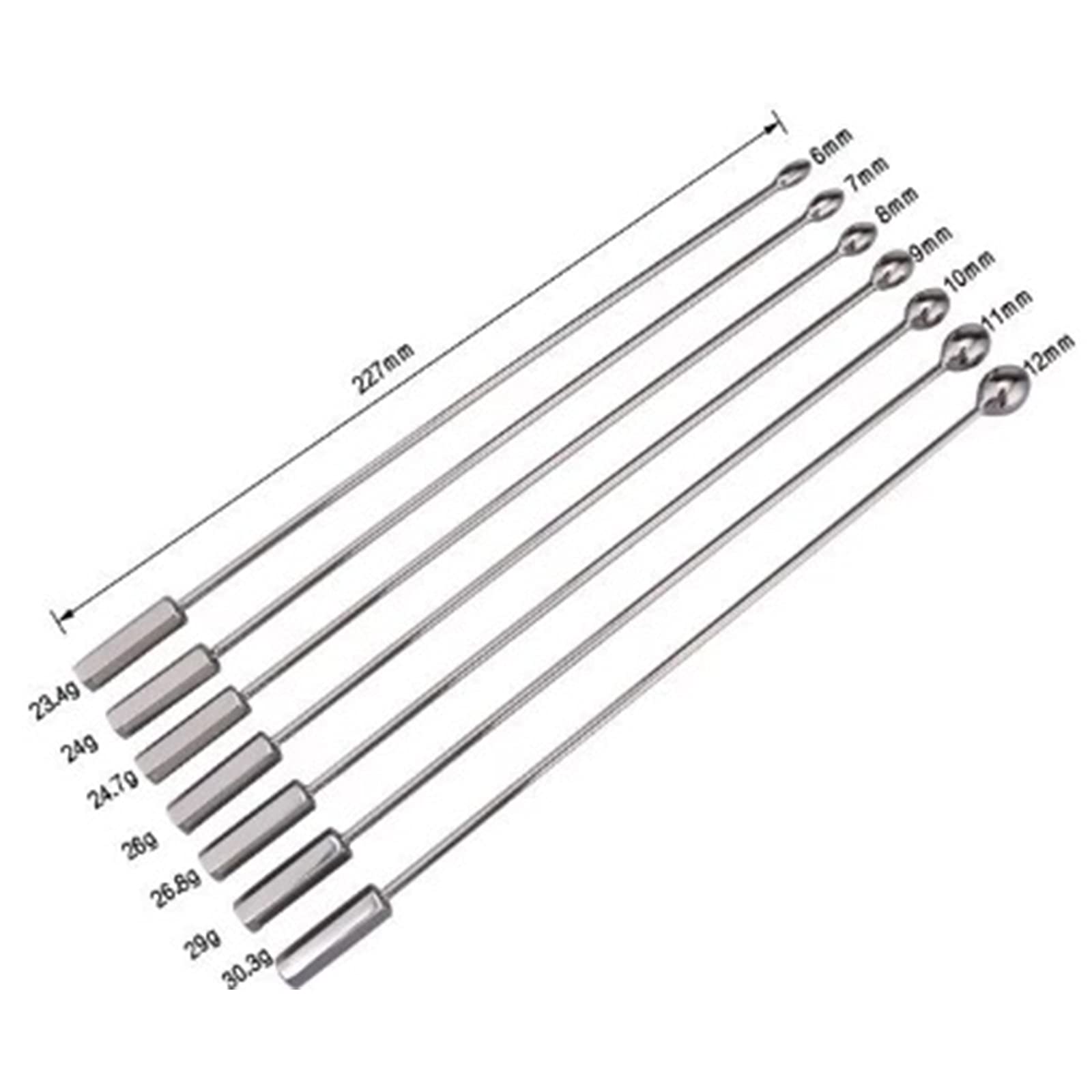 Harnröhren Dilator Set, Edelstahl Penis Plug Dilatoren Perlen Prostata Stimulieren Urethral Dehner Penisstab Katheter Prinzenzepter Masturbation Sexspielzeug for Männer 7 Stück