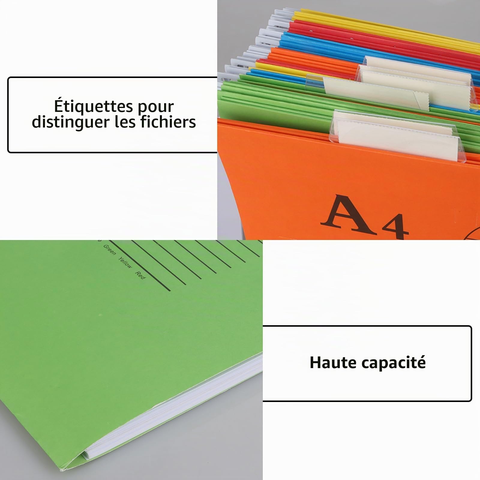 JMIATRY Lot de 25 Dossier Suspendus A4, Dossiers Suspendus, Dossier Suspendu pour Tiroir pour École, Maison Et Bureau