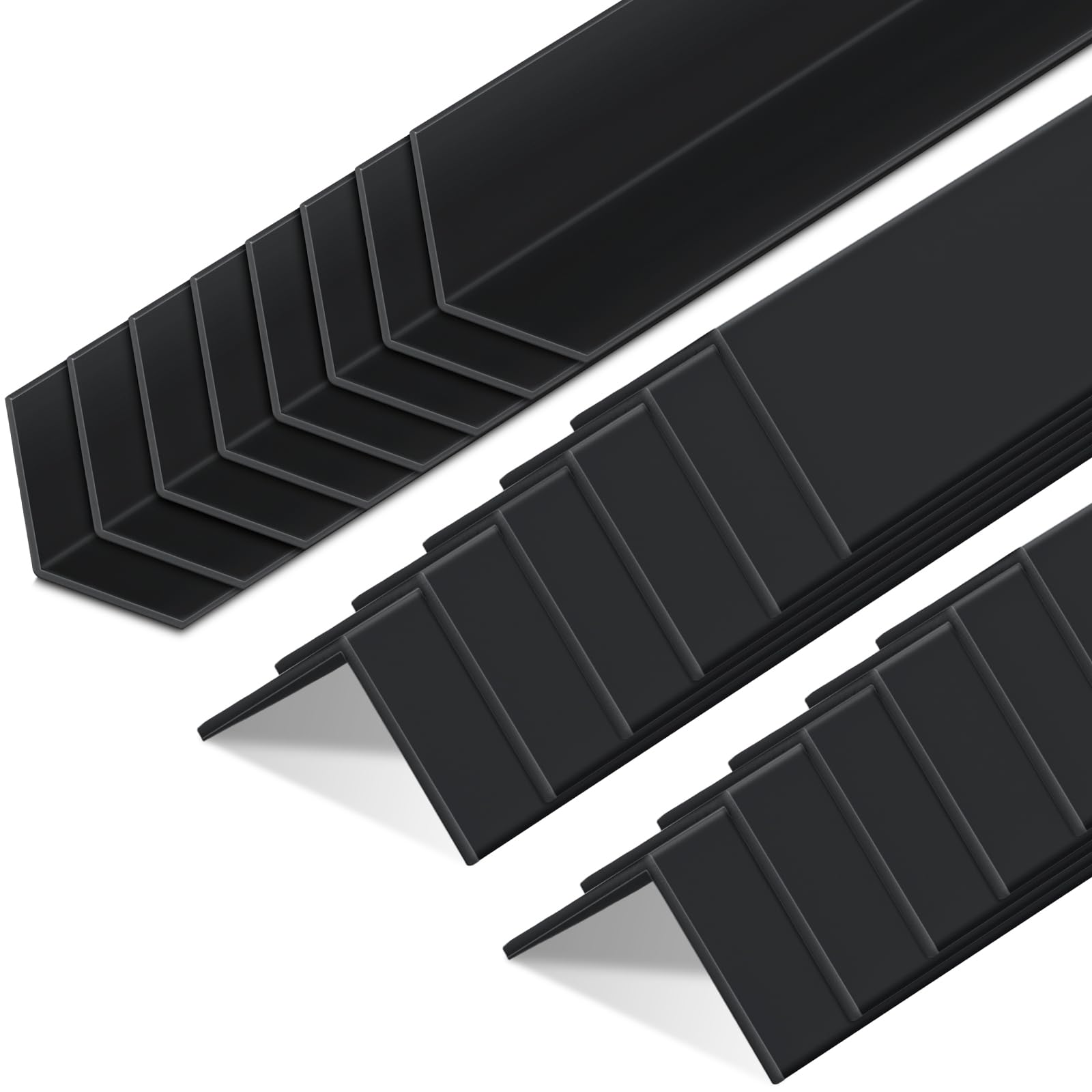 Sasylvia 20 Pcs Wall Corner Guard, 3/4 X 48 Inches, Black, Vinyl